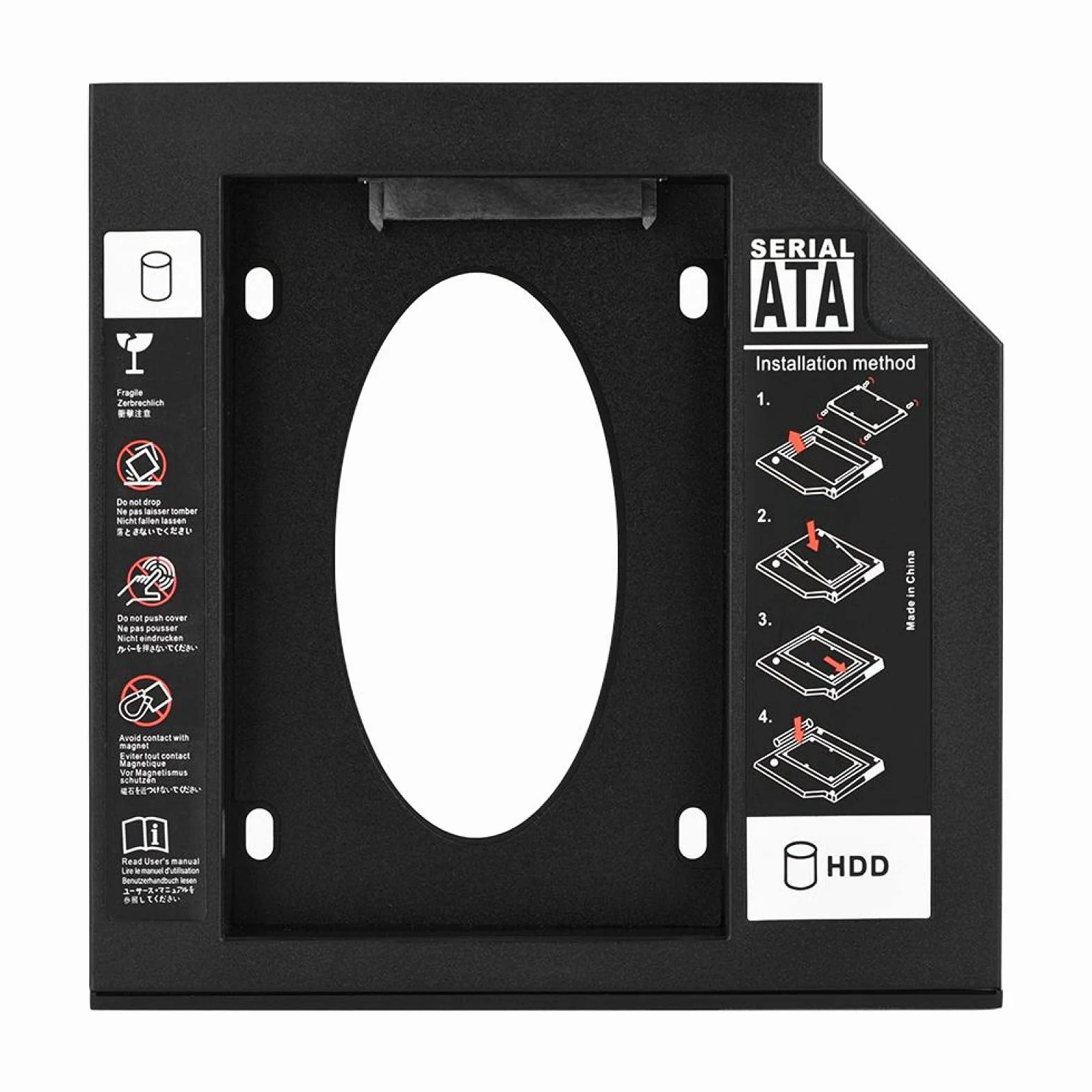VBESTLIFE Adapter dysku twardego SATA HDD SSD 2,5" 9,5 mm /12,7 mm do laptopa