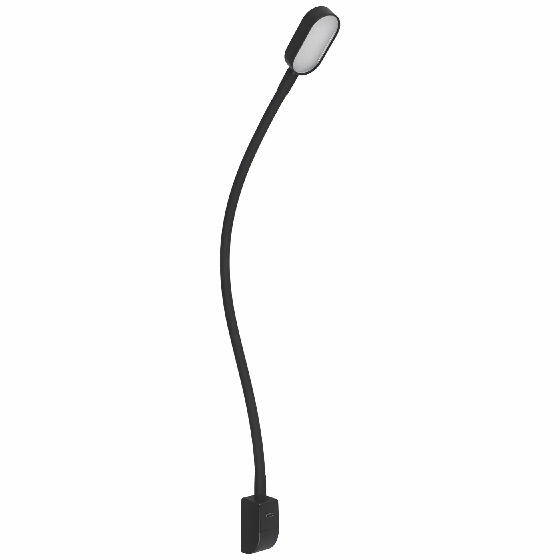 Kalb I Ilios LED lampka nocna/lampka do czytania z USB-C, montaż ścienny i kątowy, elastyczne ramię, możliwość ściemniania, ciepła biel 3000k (1 zestaw czarny)