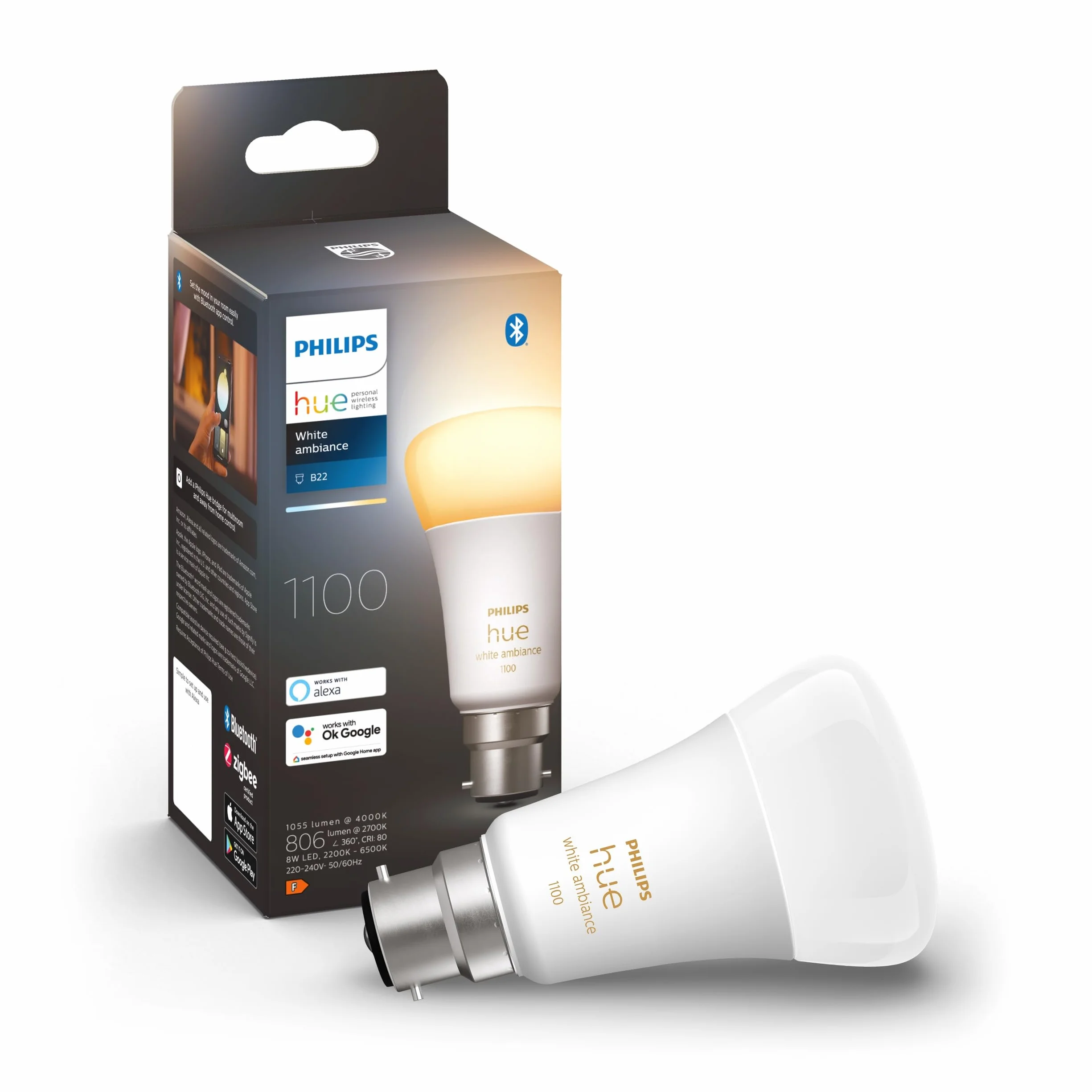 Philips Hue Ambiance Żarówka Led, Biały, 1 sztuka