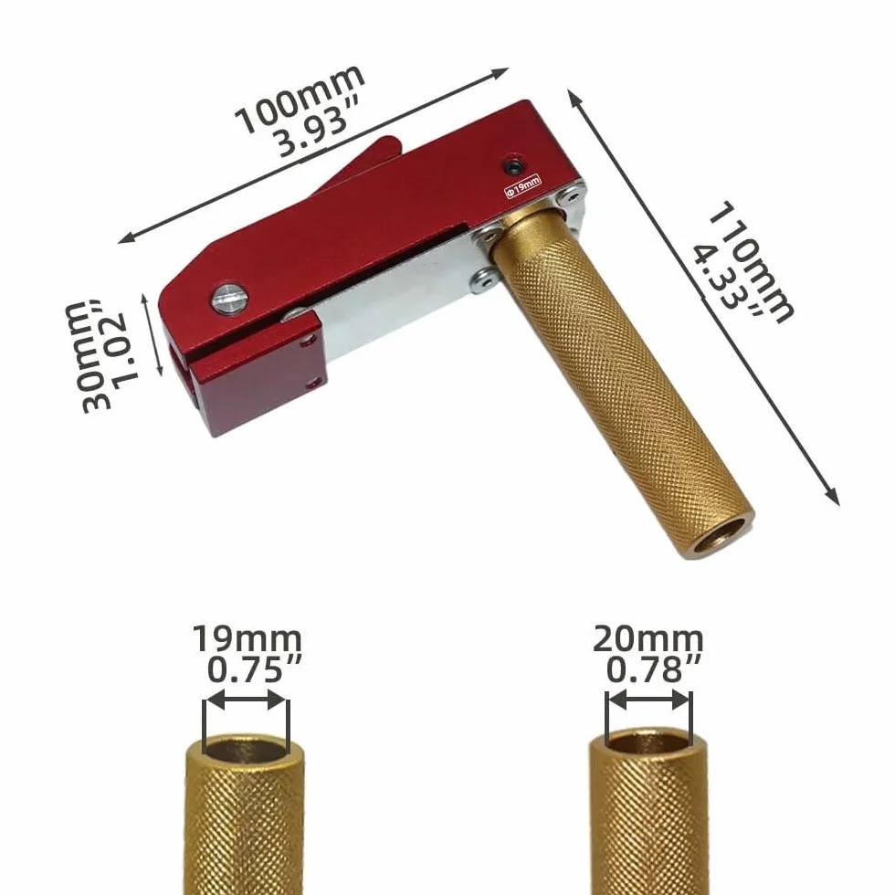 VIDOO Zacisk Biurkowy Szybkiego Działania Docisk Stolarski Klips dla Warsztatu Narzędzie do Otworów Dog Hole 19/20MM-2 PCS 19mm
