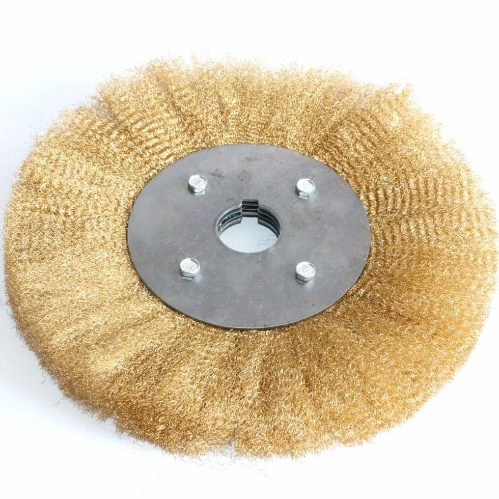 Szczotka tarczowa Szczotka tarczowa z drutu nylonowego 0,13 mm Płaska szczotka tarczowa z drutu mosiężnego do szlifierki stołowej Polerowanie Narzędzie ścierne Odrdzewianie metalu Gratowanie