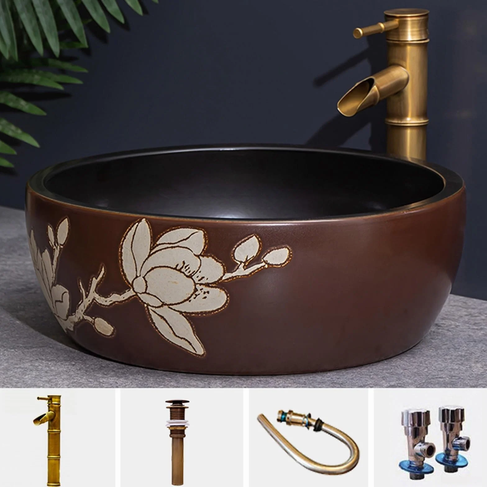 Umywalka nablatowa, umywalka nablatowa ceramiczna, umywalka łazienkowa w kształcie liścia, spersonalizowana umywalka zewnętrzna, umywalka łazienkowa ceramiczna SMA,