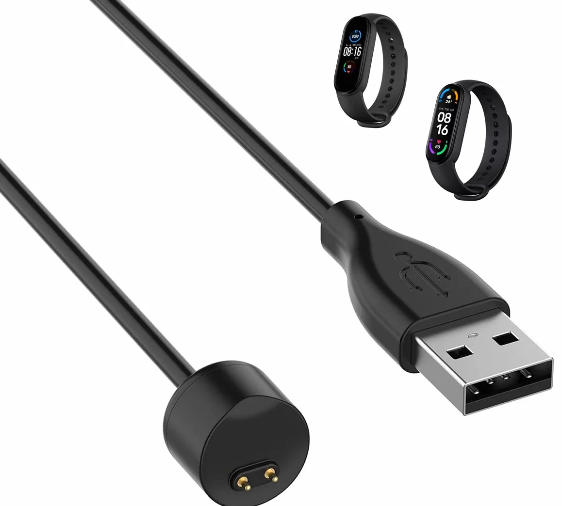 PHONILLICO Ładowarka do Xiaomi Mi Band 5/6/7 z kablem USB
