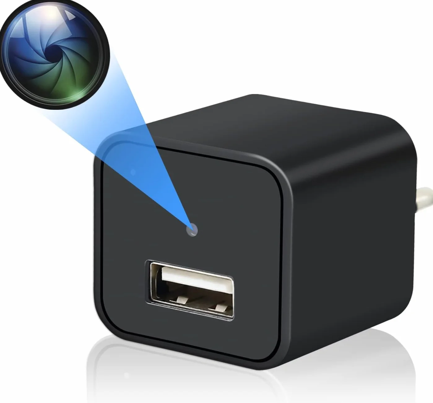 LXMIMI Ukryta kamera szpiegowska HD 1080P Mini kamera USB z detekcją ruchu i nagrywaniem w pętli (czarny)