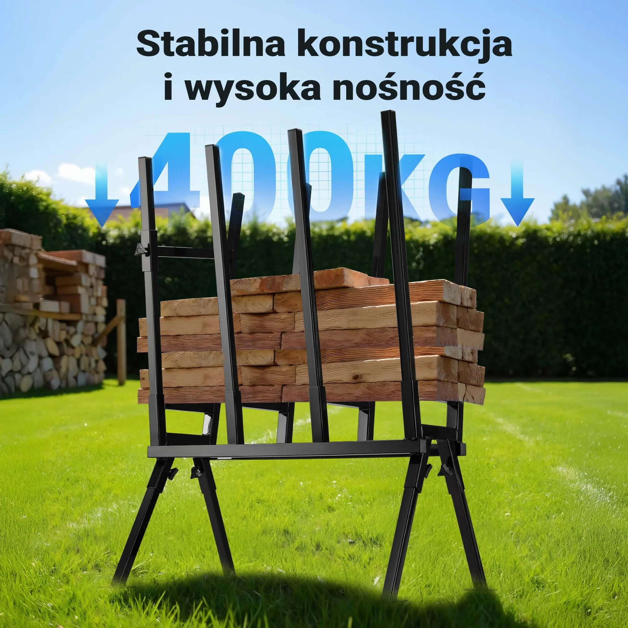 Stojak do piłowania kozioł do cięcia drewna opałowego piłą łańcuchową spalinową do 400kg