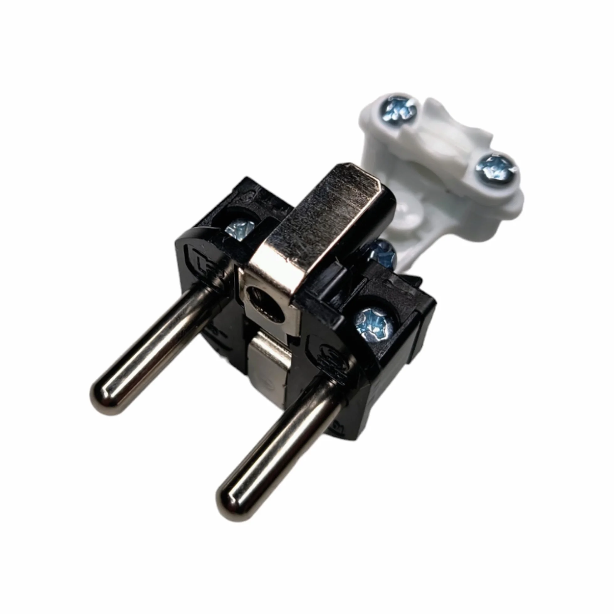 Gumowa wtyczka zewnętrzna, 230 V, 16 A, IP44, kabel burzowy do maks. 2,5 mm², odporna na pęknięcia, wodoszczelna, z zestykiem ochronnym z tulejką chroniącą przed zagięciem