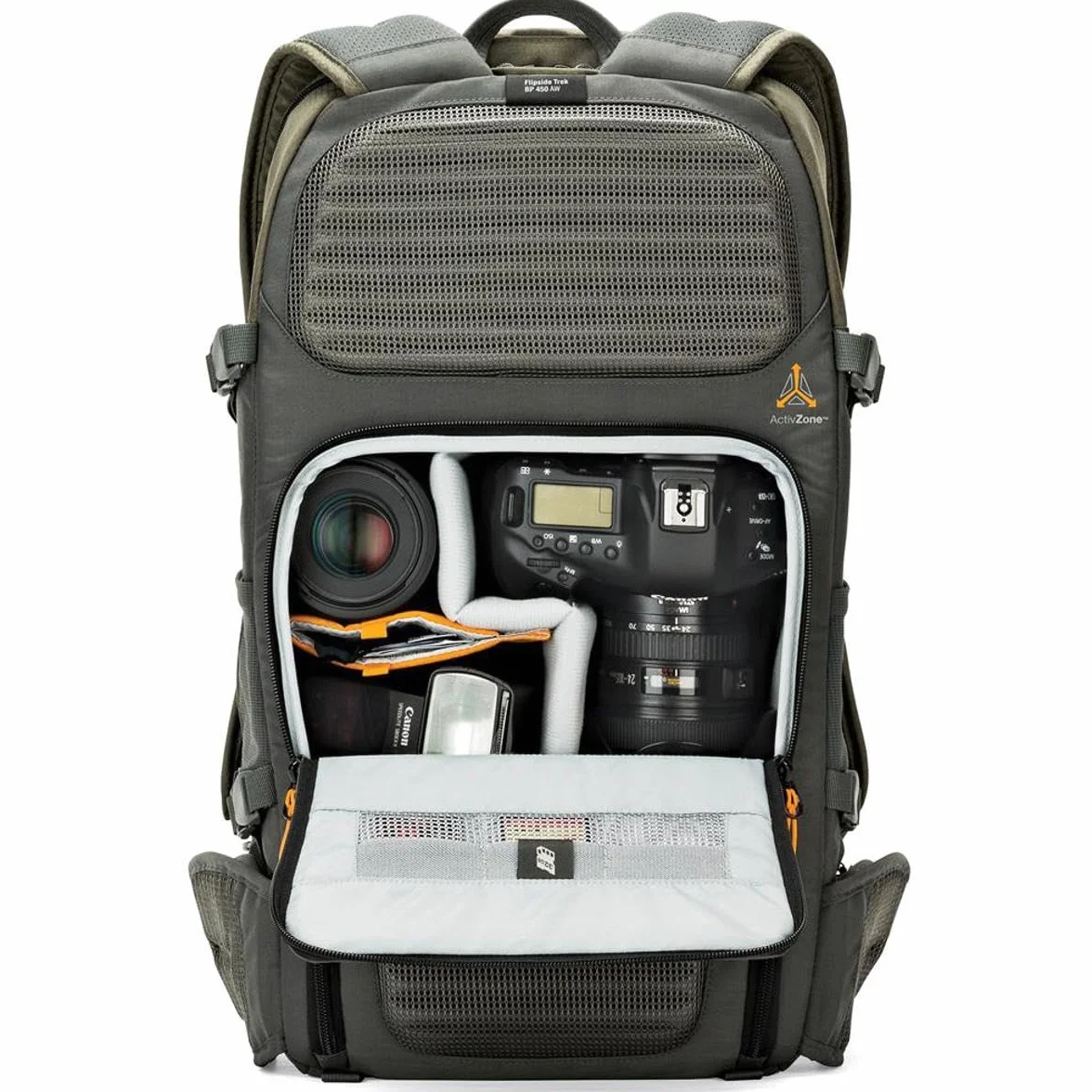 Lowepro Flipside Trek Plecak na Aparat Fotograficzny, Szary/Zielony, 16l