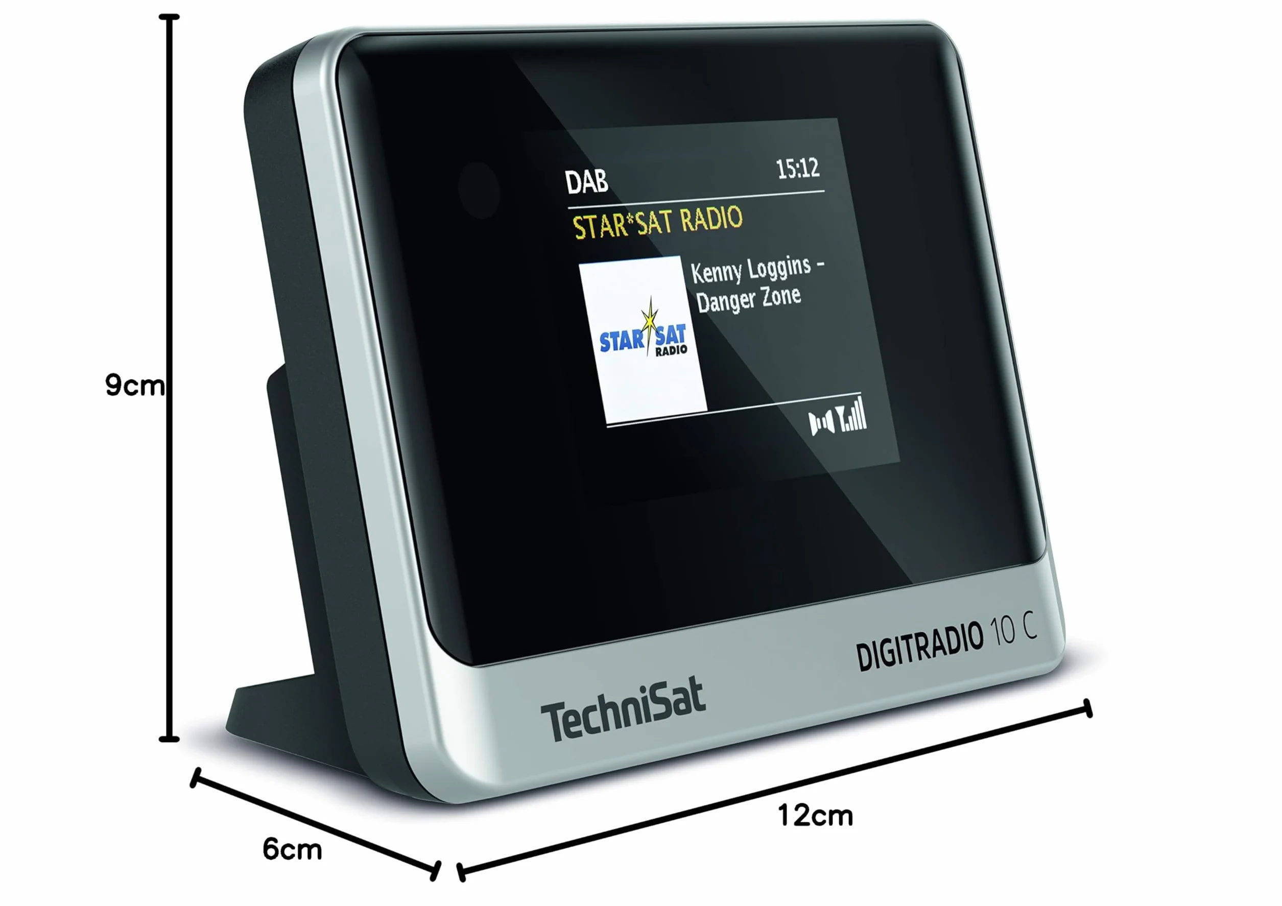 TechniSat Digitradio 10 C - DAB+ adapter do radia cyfrowego (kolorowy wyświetlacz, Bluetooth, pilot zdalnego sterowania, budzik, optymalny do modernizacji istniejących instalacji Hi-Fi) czarny/srebrny