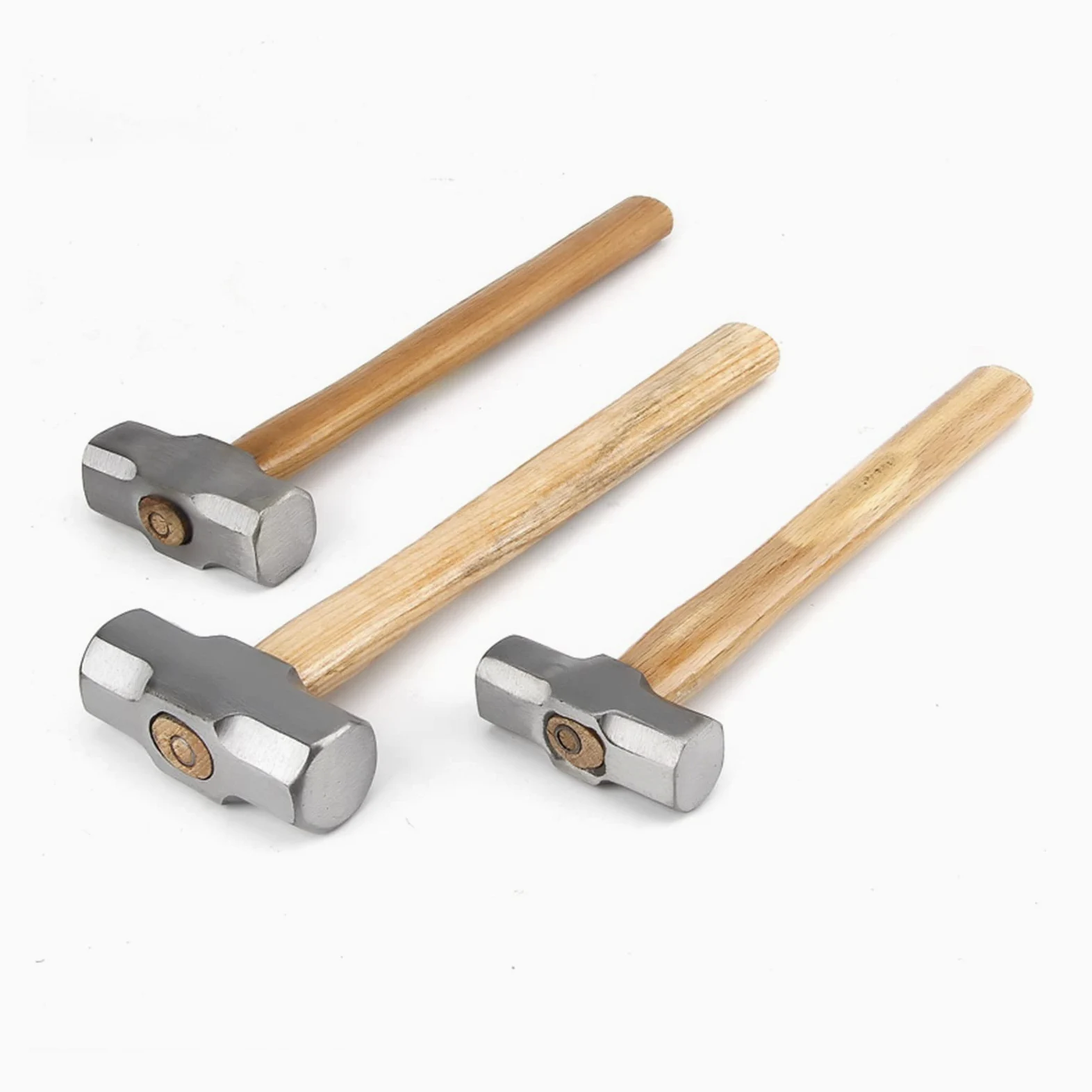 Heavy Duty drewniany uchwyt młot kowalski 1 sztuk kuta stal ośmiokątny młotek z łbem kwadratowym duży młot młot murarski 2LB 3LB 4LB wanglan (Size : 6LB)