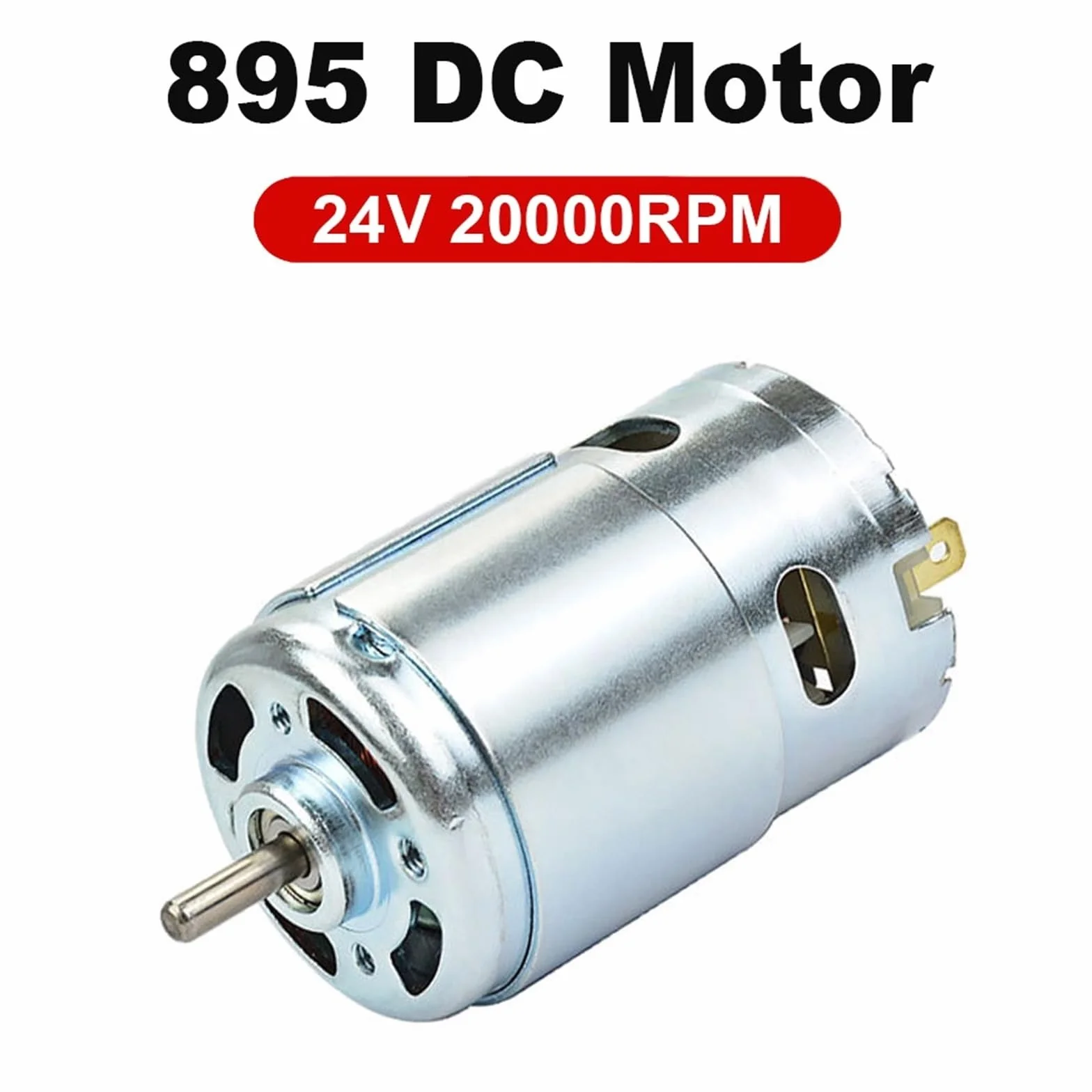 895 silników prądu stałego o dużej prędkości obrotowej, 12 V, 24 V, 20 000 obr./min, podwójne łożysko kulkowe do elektronarzędzi, majsterkowiczów, małych wiertarek, mikromaszyn