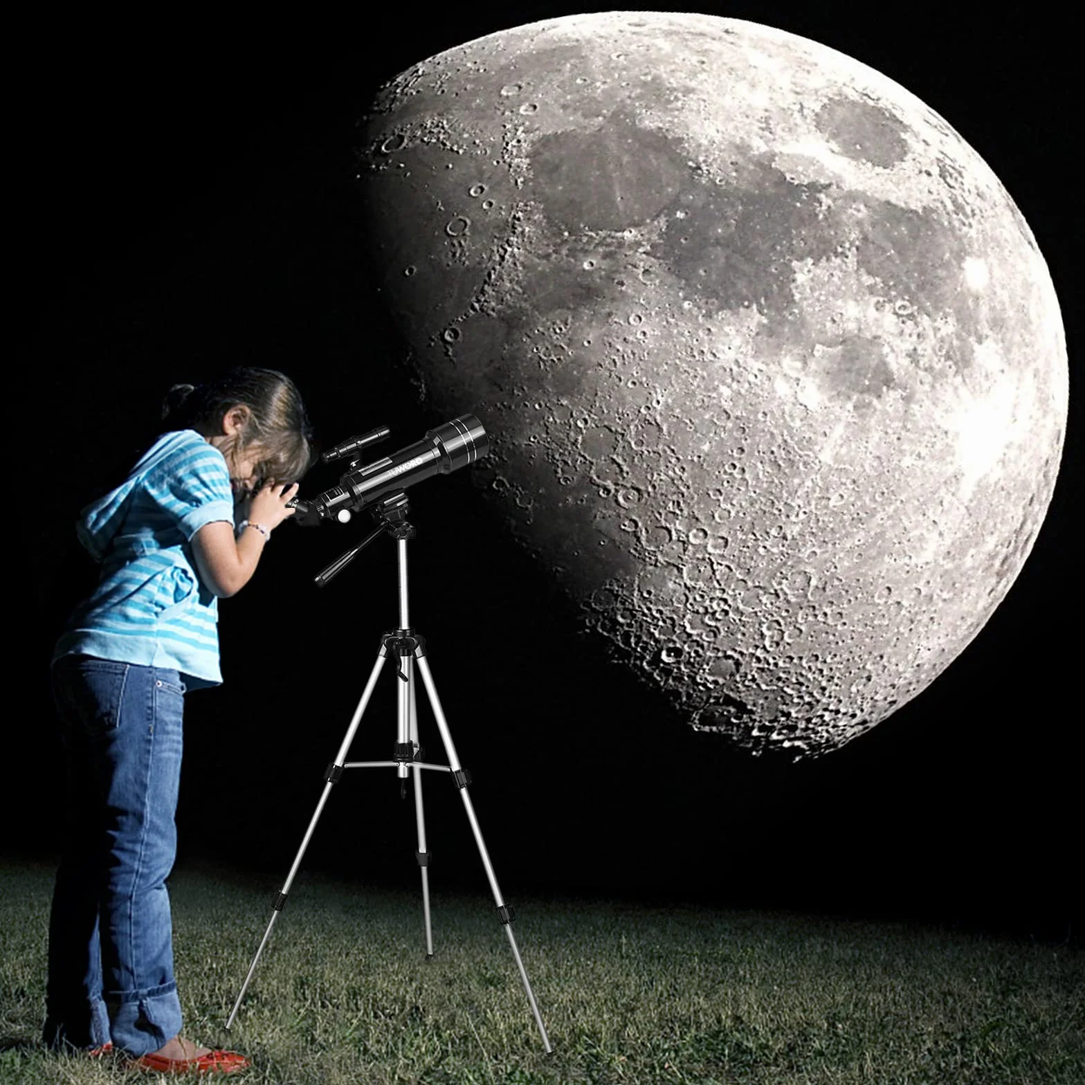 Teleskop astronomiczny z akromatycznymi okularami K25mm i K6mm