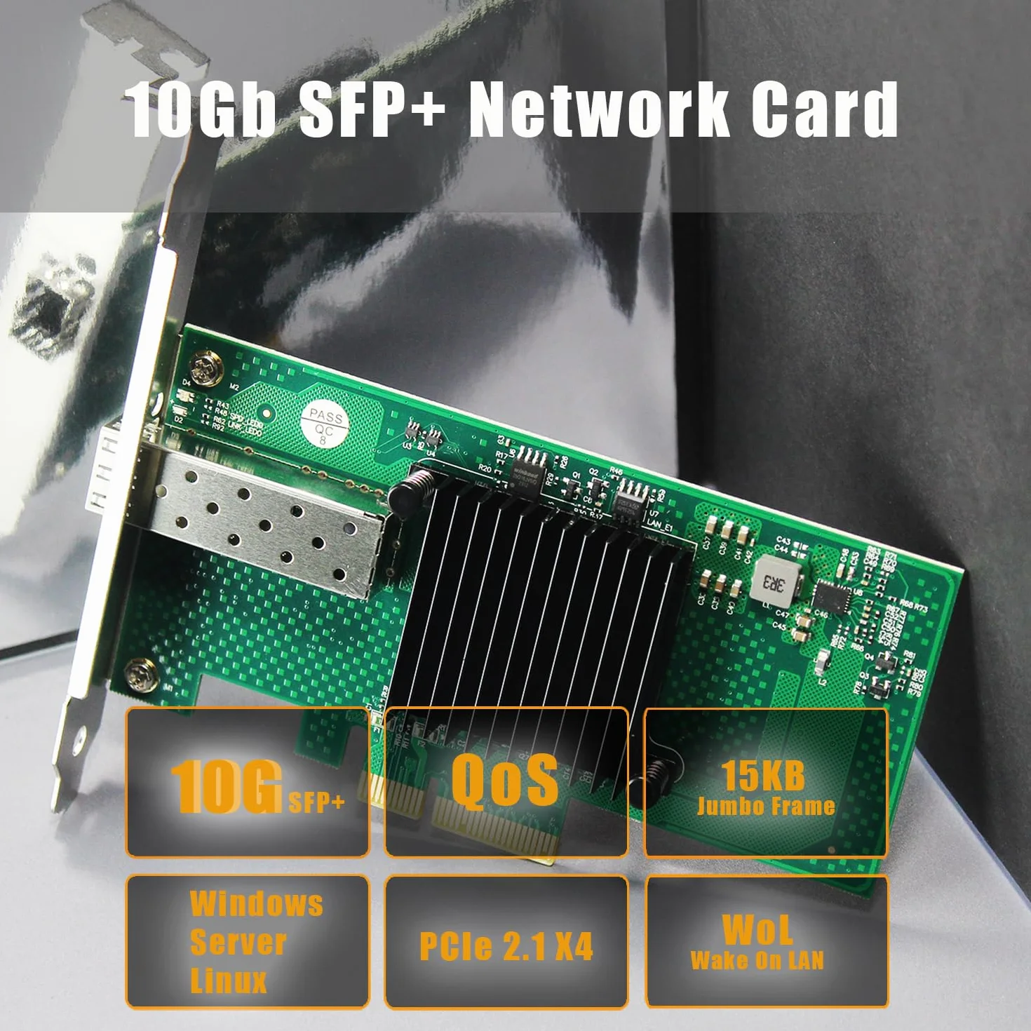 GLOTRENDS ST7315 Karta sieciowa 10Gb SFP+ Intel 82599EN X520-DA1 PCIe x4 niskoprofilowa