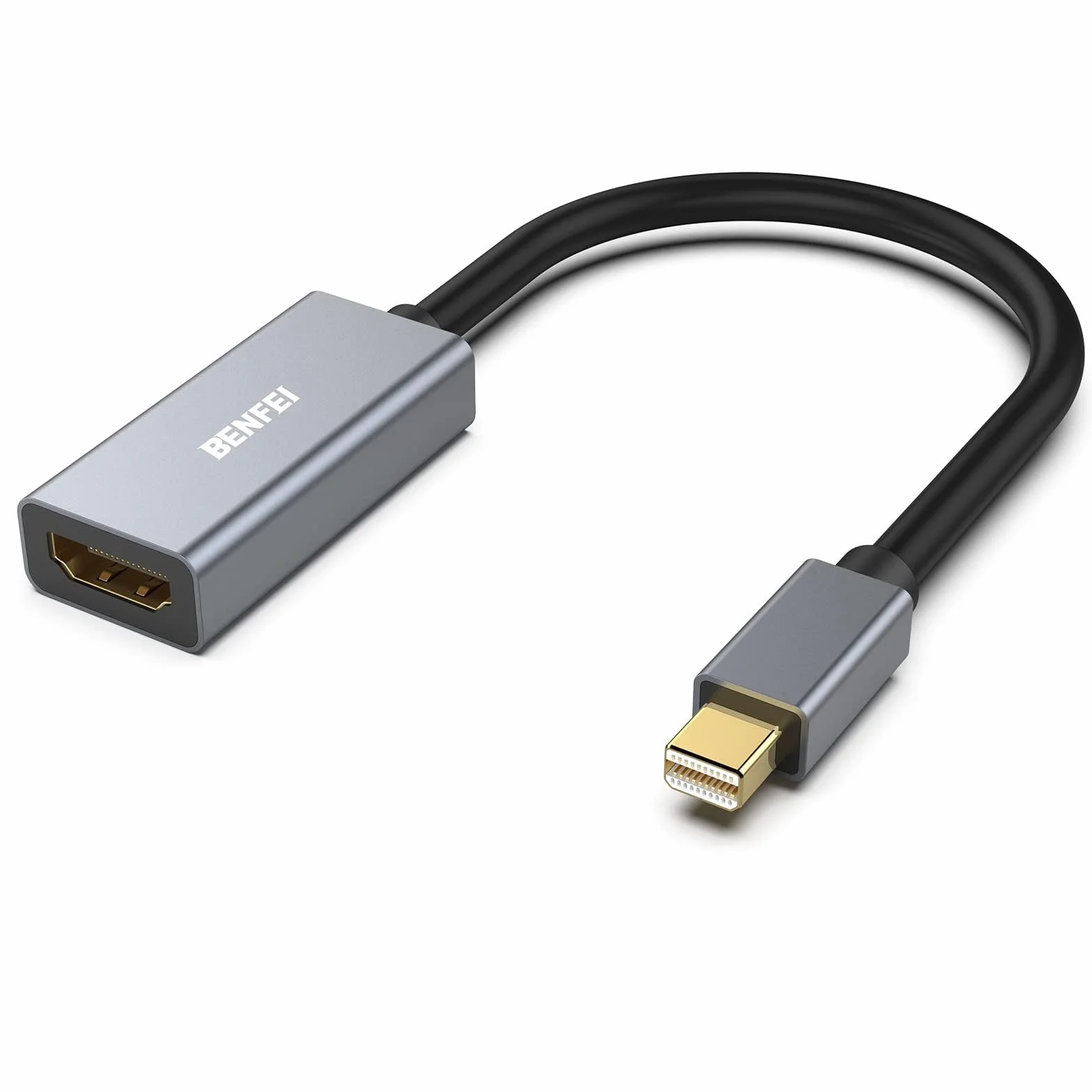 BENFEI Adapter Mini DisplayPort na HDMI, adapter Thunderbolt 2 na HDMI kompatybilny z MacBook Air/Pro, Microsoft Surface Pro/Dock, monitor, projektor, pozłacane złącza i aluminiowa powłoka