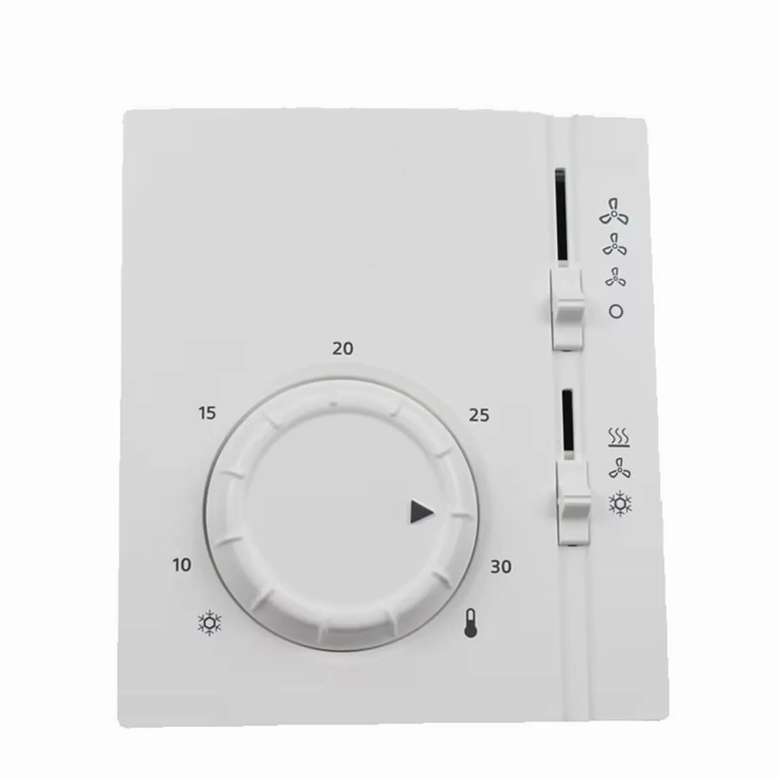 Elektromechaniczny termostat pokojowy do 2-rurowych konwektorów dmuchawy, przełącznik wyboru ogrzewania i chłodzenia RAB11.1