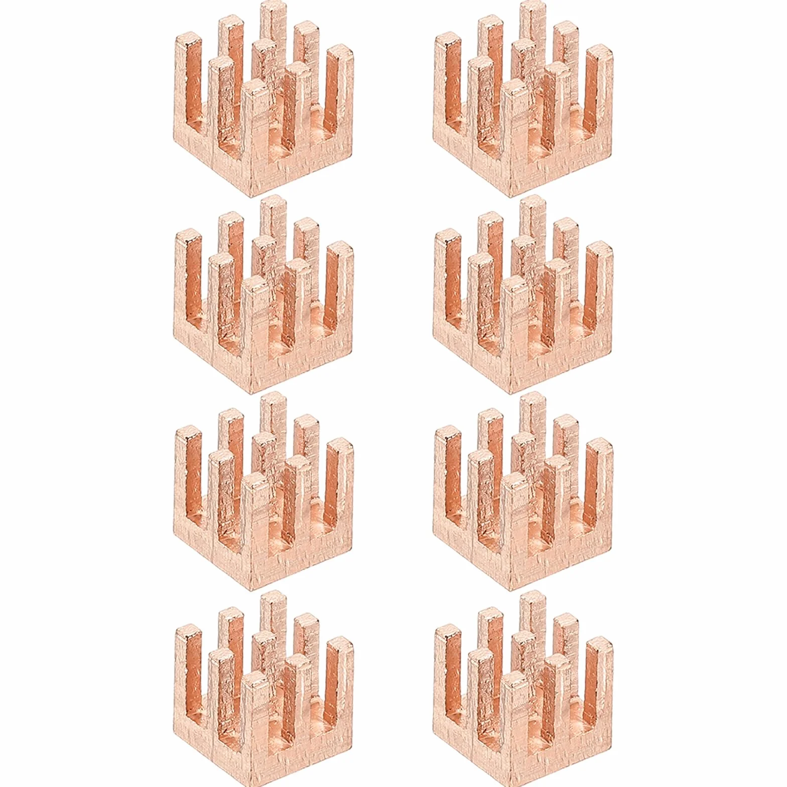 PATIKIL Radiator miedziany 6x6x6mm 8 szt. CPU Tranzystor mocy FET IC