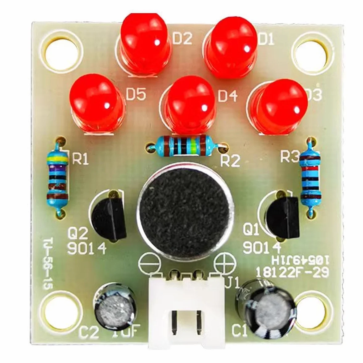 Zestaw do lutowania elektronicznego 2-częściowy Sterowanie głosowe Zestaw DIY Elementy elektroniczne Rytmiczne miganie Naucz się rozwiązywać
