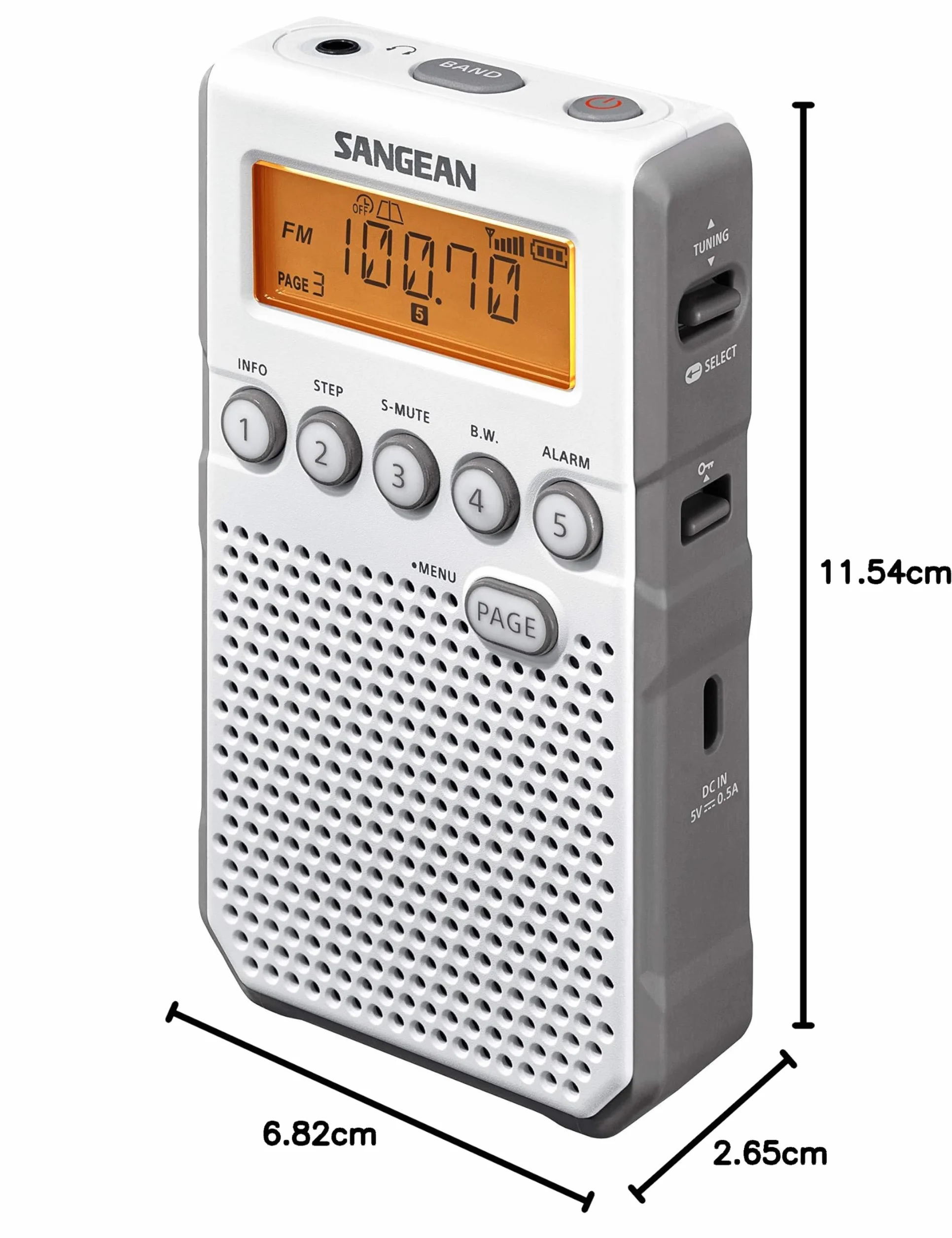 Sangean DT 800 biały + BATT