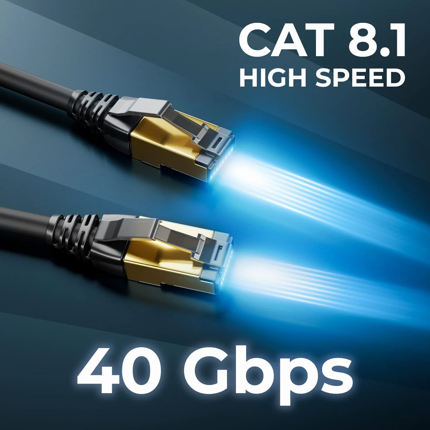 deleyCON CAT8.1 Patchkabel Sieciowy S/FTP PiMF 2000 MHz 40 Gbit RJ45 LAN Ethernet Czarny