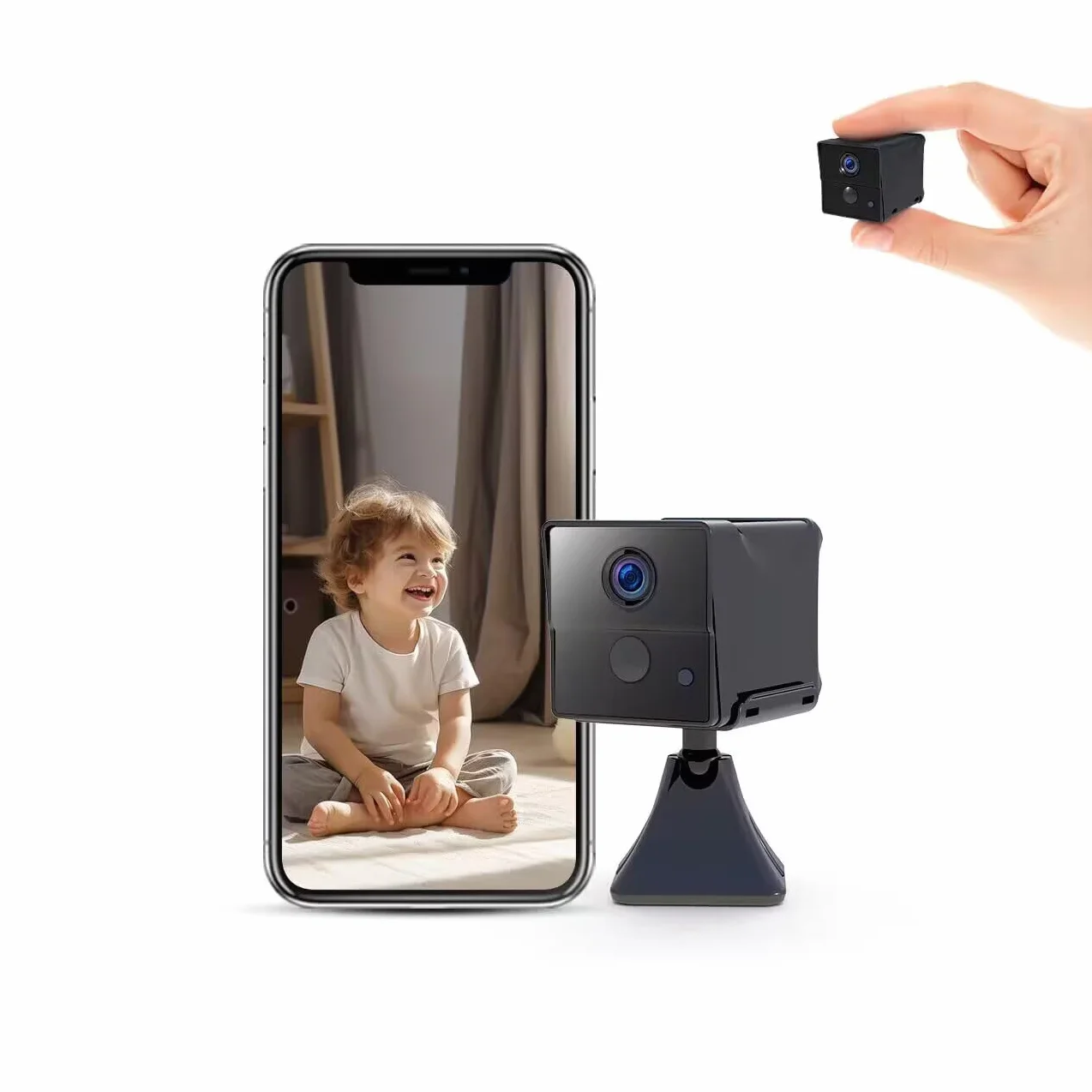 AOBOCAM Mini Kamera WiFi 1080P HD Bezprzewodowa Kamera Szpiegowska z Wykrywaniem Ruchu i Noktowizją