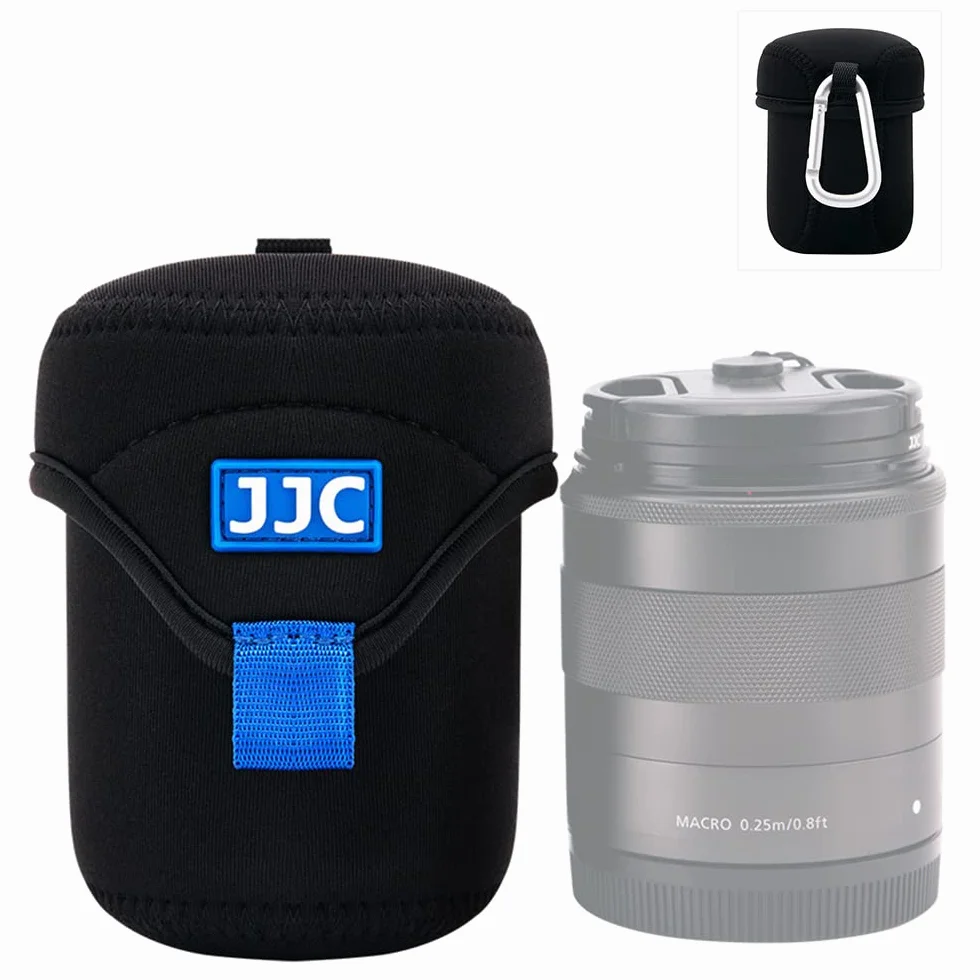 JJC JN bezlusterkowy futerał na obiektyw, czarny, M (Fits lenses: ≤ 2.6 x 3.1"), Współczesny
