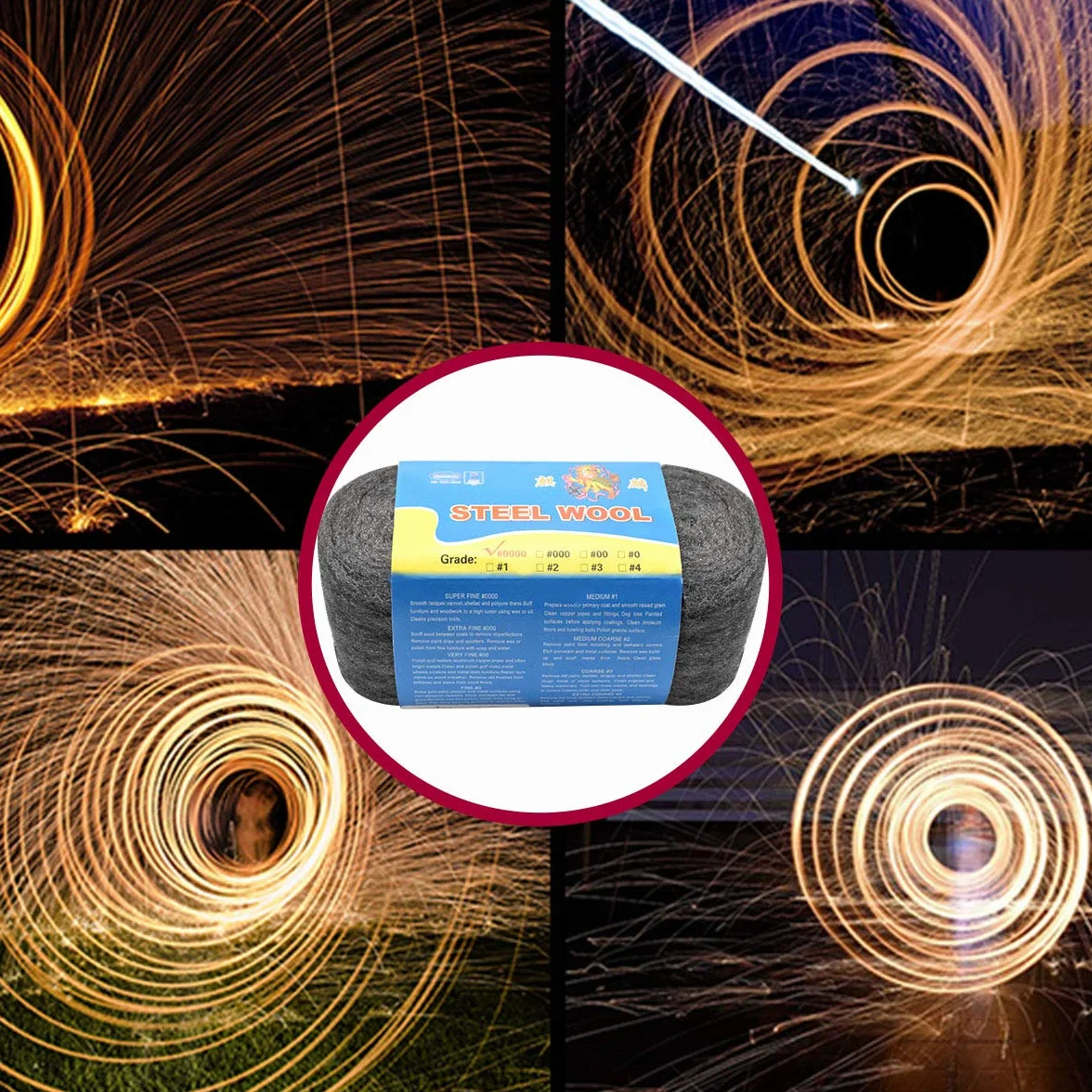 Jinlaili 1 rolka 80 g wełna stalowa, wełna czyszcząca z wełny polerskiej klasy 000 ultra cienkie wkładki z wełny stalowej, czyszczenie i polerowanie narzędzie do czyszczenia mebli domowych