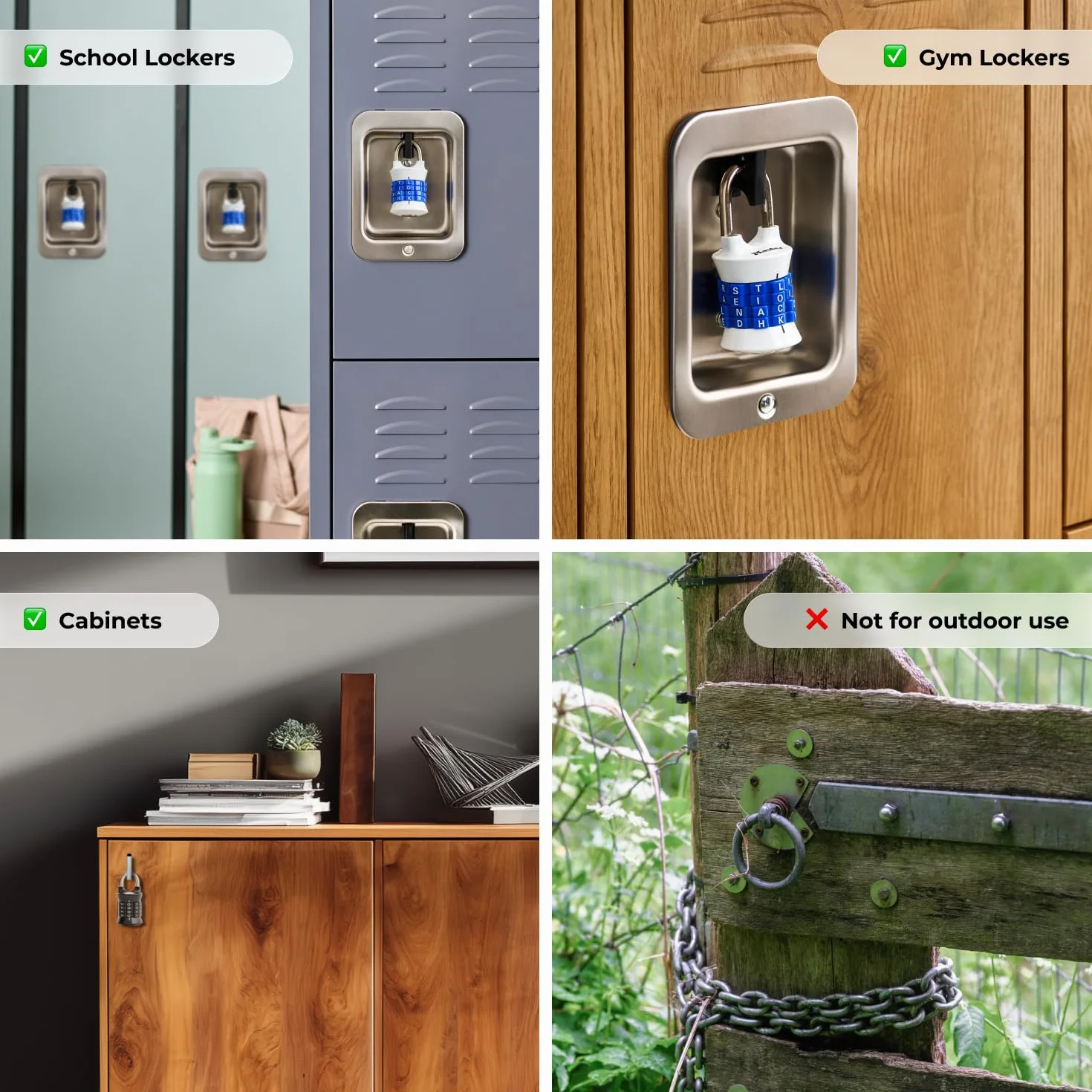 Master Lock Kłódka z możliwością resetowania w pionie, 1535DWD