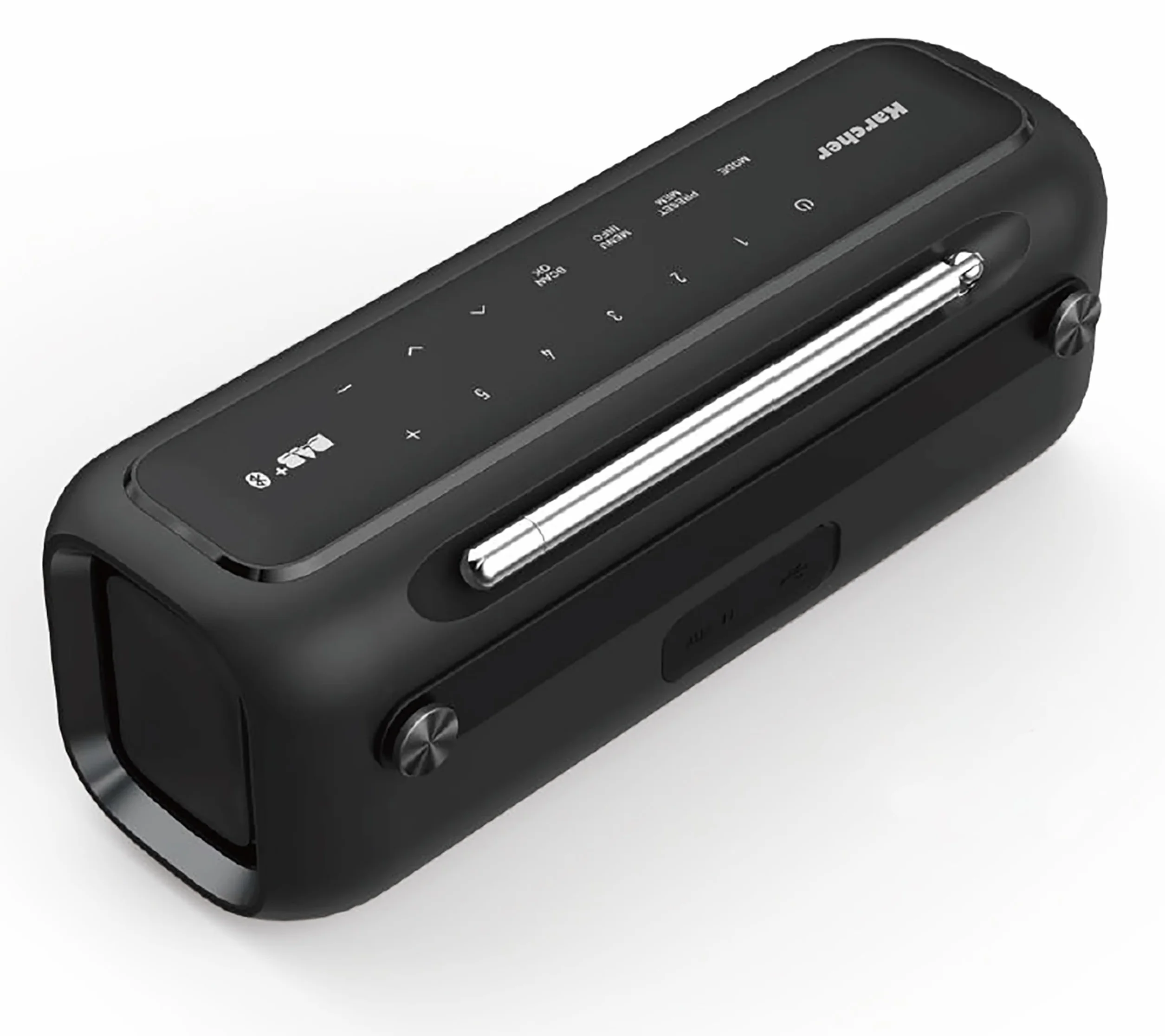 Karcher DAB Go przenośny głośnik Bluetooth radio cyfrowe DAB+ FM 2,4" 5 W stereo USB-C czarny
