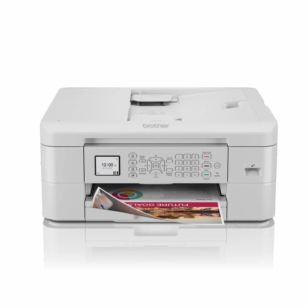 Brother MFCJ1010DW kolorowa drukarka atramentowa 4 w 1 A4 bezprzewodowa automatyczne drukowanie dwustronne LCD biały