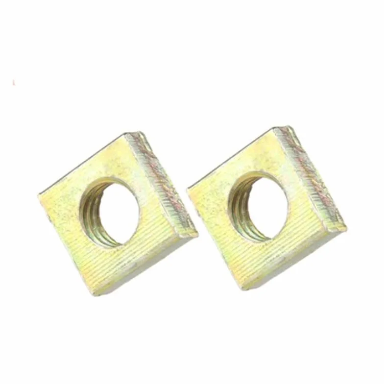 50Pcs Thin Square Nut DIN562 M3 M4 M5 M6 Color Zinc Plated Square Nuts(M4 50PCS)