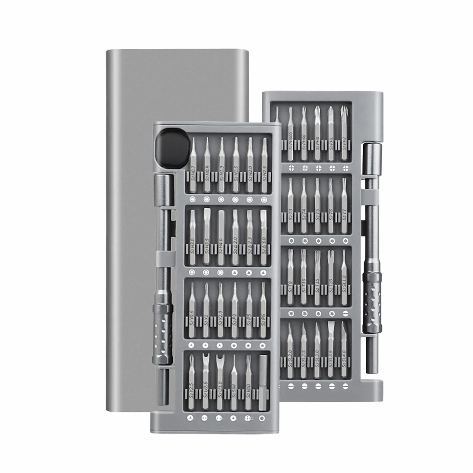 Przenośny zestaw wkrętaków Precyzyjny śrubokręt 49 w 1 zestaw magnetyczny regulowany uchwyt wielofunkcyjne narzędzie do naprawy komputera mobilnego (Color : GRAY)
