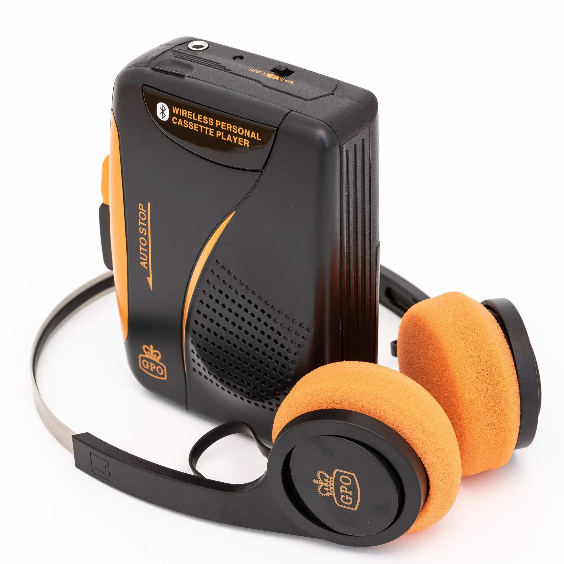 GPO Osobisty odtwarzacz kasetowy radio Bluetooth ze słuchawkami