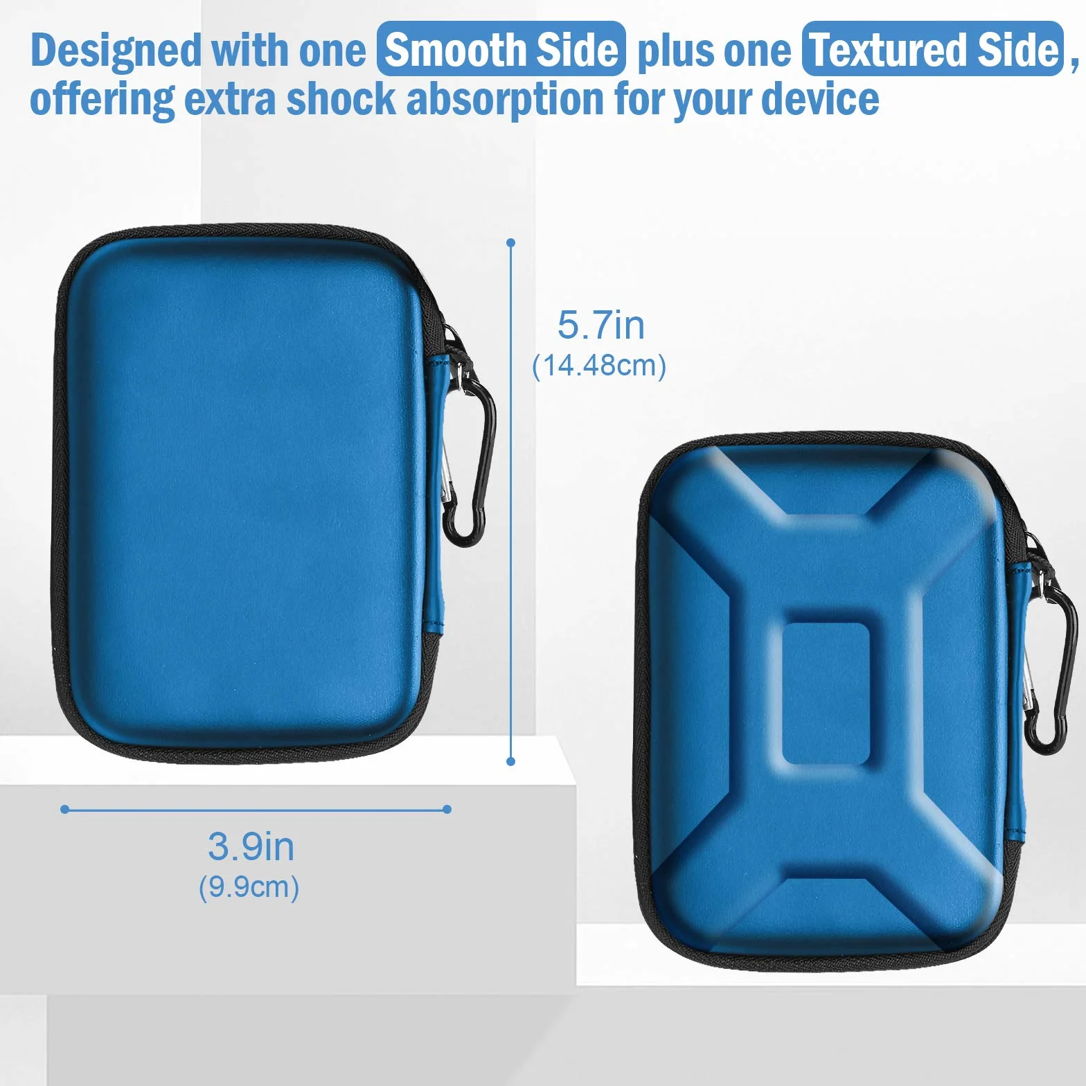 ProCase pokrowiec ochronny na dysk twardy 2,5" zewnętrzny przenośny futerał odporny na wstrząsy do WD Toshiba Canvio Seagate Samsung granatowy
