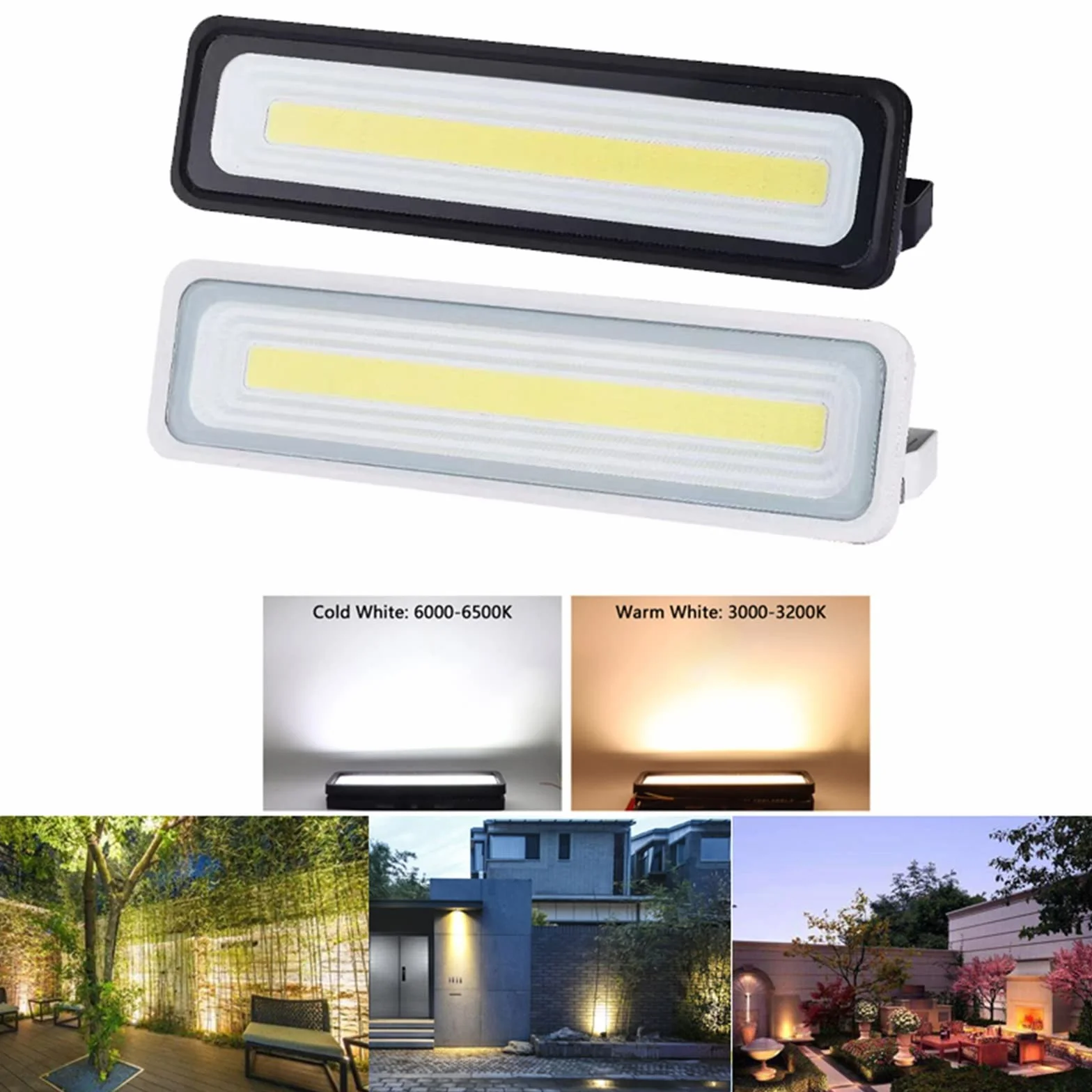 lampy solarne, Projektor światła Reflektor Zewnętrzny Budownictwo Obudowa Garaż Brama Lampa lampa(White Warm White a)