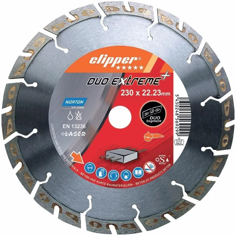 Norton Clipper 70184647723 diamentowa tarcza do cięcia "Duo Extreme+", 230 x 22, 23 mm