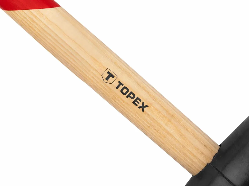 TOPEX Młotek gumowy, czarny, młotek z twardej gumy, uniwersalny młotek gumowy, do użytku wewnątrz i na zewnątrz, trwały młotek ochronny, nie pozostawia śladów na meblach, płytkach, ramach okiennych