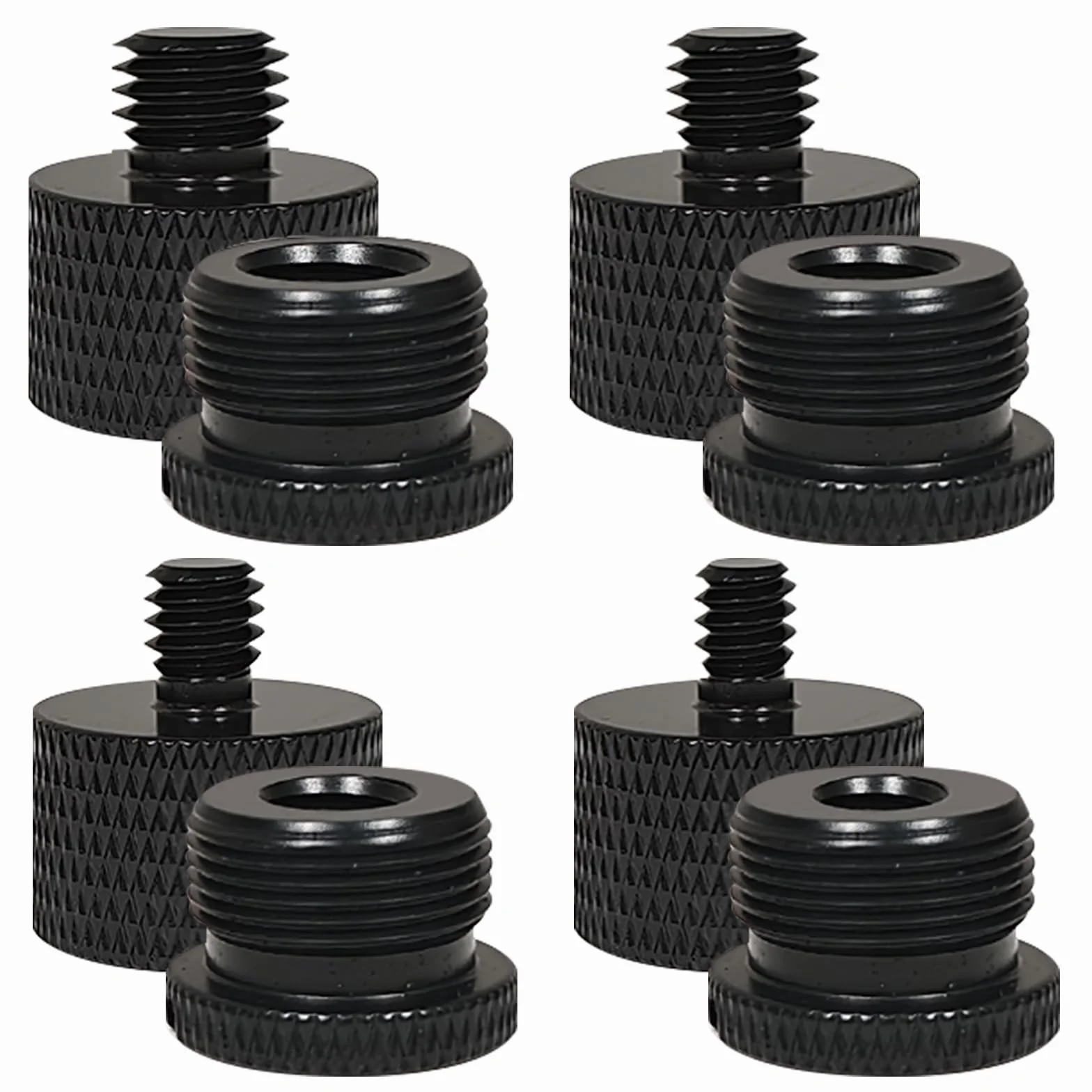 8 sztuk adapterów gwintowych, adapter do śruby statywu 5/8" na 3/8", 3/8" na 5/8", 5/8" na 1/4", 1/4" na 5/8", adapter do mikrofonu, zestaw adapterów gwintowych do statywów kamer i głośników