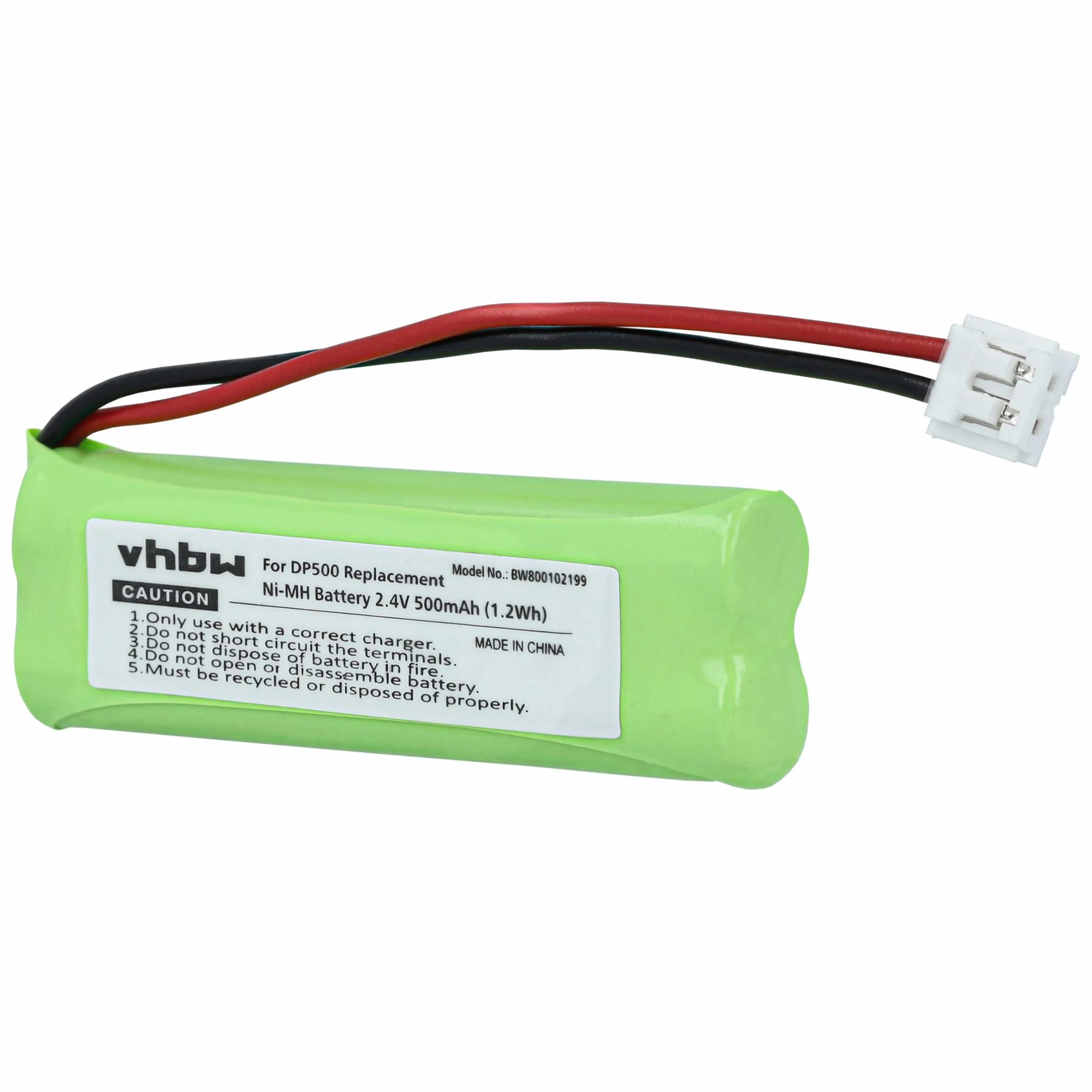 vhbw 1 x bateria kompatybilna z Medion MD82973, MD83024, MD83173, Life S63062, S63065, S63072 telefon stacjonarny (500 mAh, 2,4 V, NiMH) - zamiennik do GP1010, GPHC05RN01, VTHC04RN01, VTHC04RN0001 0 0