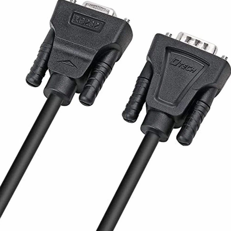 DTECH kabel szeregowy RS232 0,5 m przedłużacz 9-biegunowy czarny