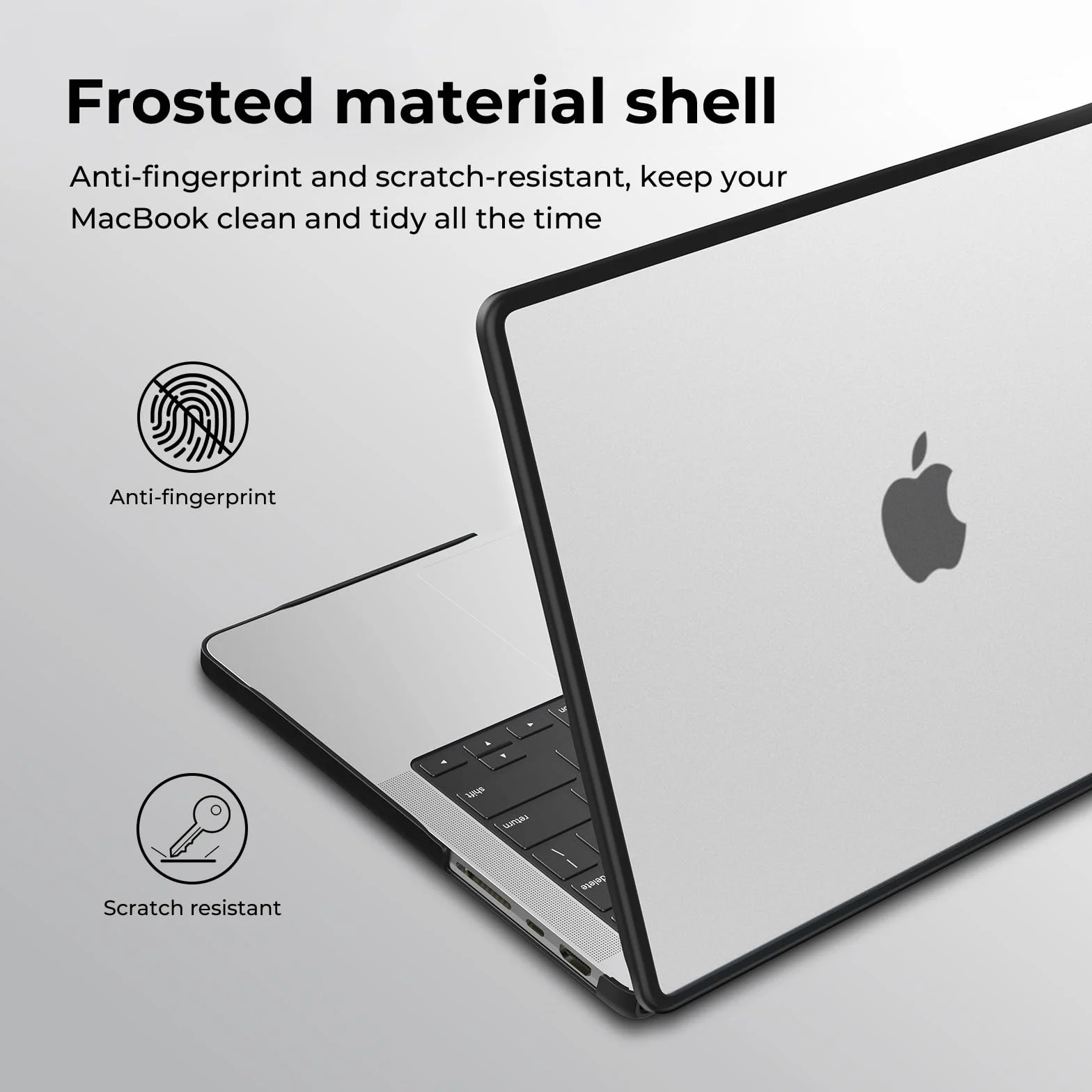 BlueSwan Etui kompatybilne z Macbook Pro 16 cali M5 M4 M3 M2 M1, Ramka TPU + Matowa Osłona PC, Matowe przezroczyste