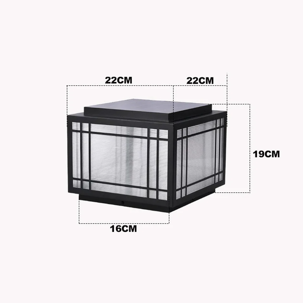 Zewnętrzne lampy solarne z pilotem zdalnego sterowania, wodoodporna latarnia słupkowa LED do ogrodu, podwórka, patio, ogrodzenia, tarasu, kolumny ścieżki