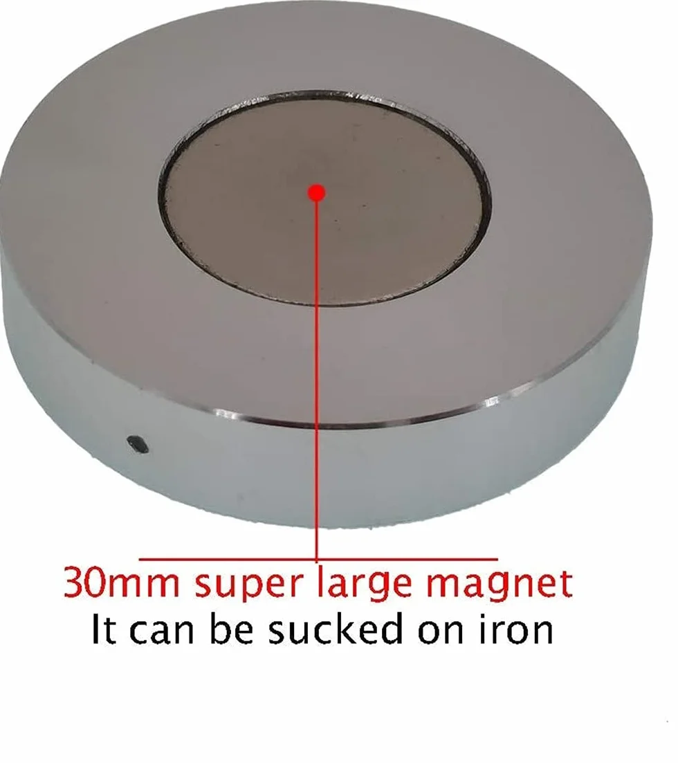 Umei Wysoka precyzja uniwersalna pozioma bańka aluminiowa powłoka poziomego nachylenia koła, wysoka precyzja 6 '/ 2 (z magnesem, świecąca) (60 x 12 mm) (niebieska woda)