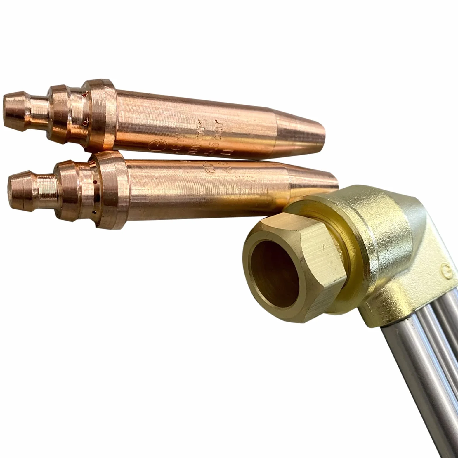 GCE Rhöna ręczny palnik do cięcia fug X511 mieszający gaz, acetylen - propan, długość 470 mm, głowica 90°, stal nierdzewna, mosiądz, złoty