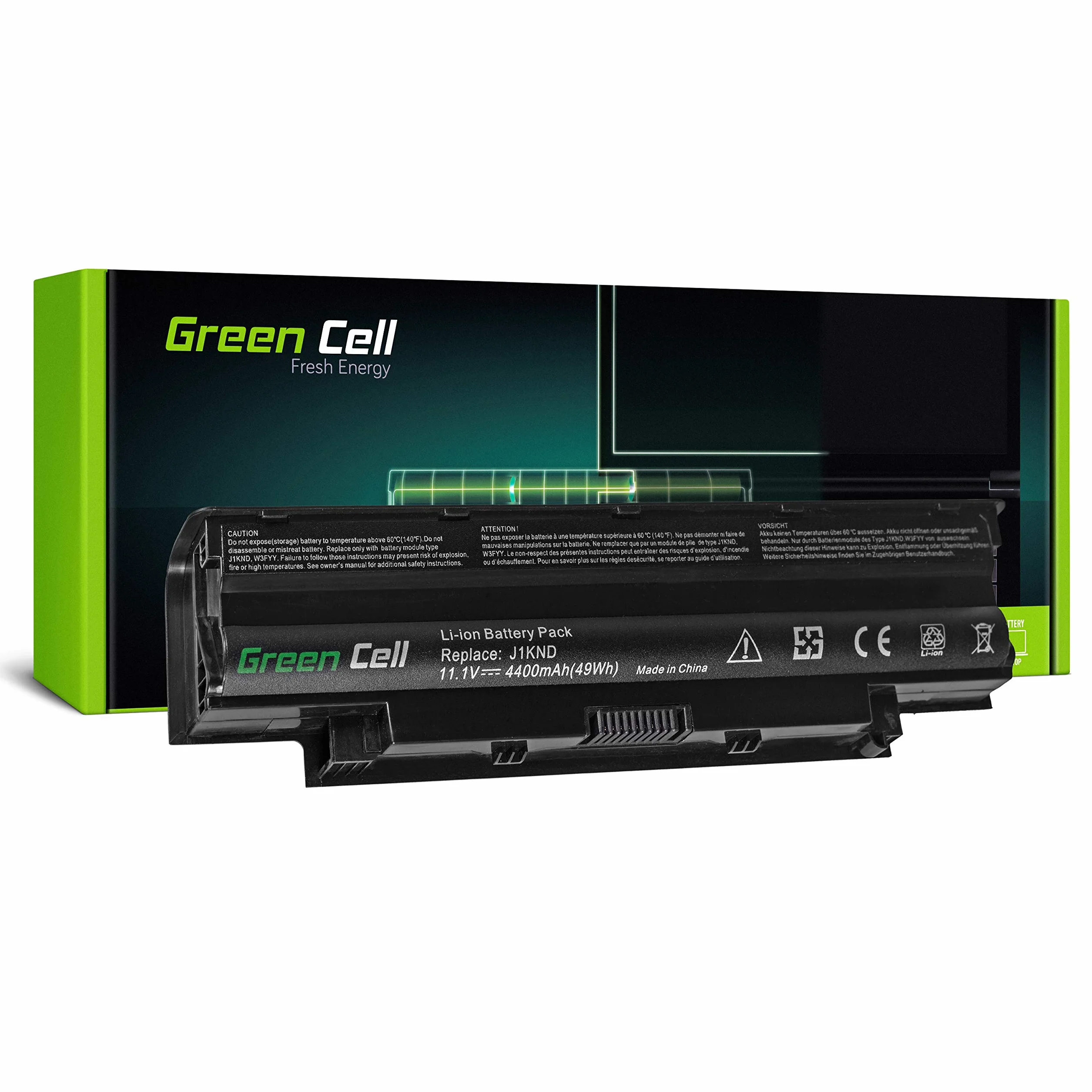 Green Cell Bateria J1KND do Dell Inspiron 15R N5010 N5050 17R N7010 Vostro 4400mAh 11.1V Czarna