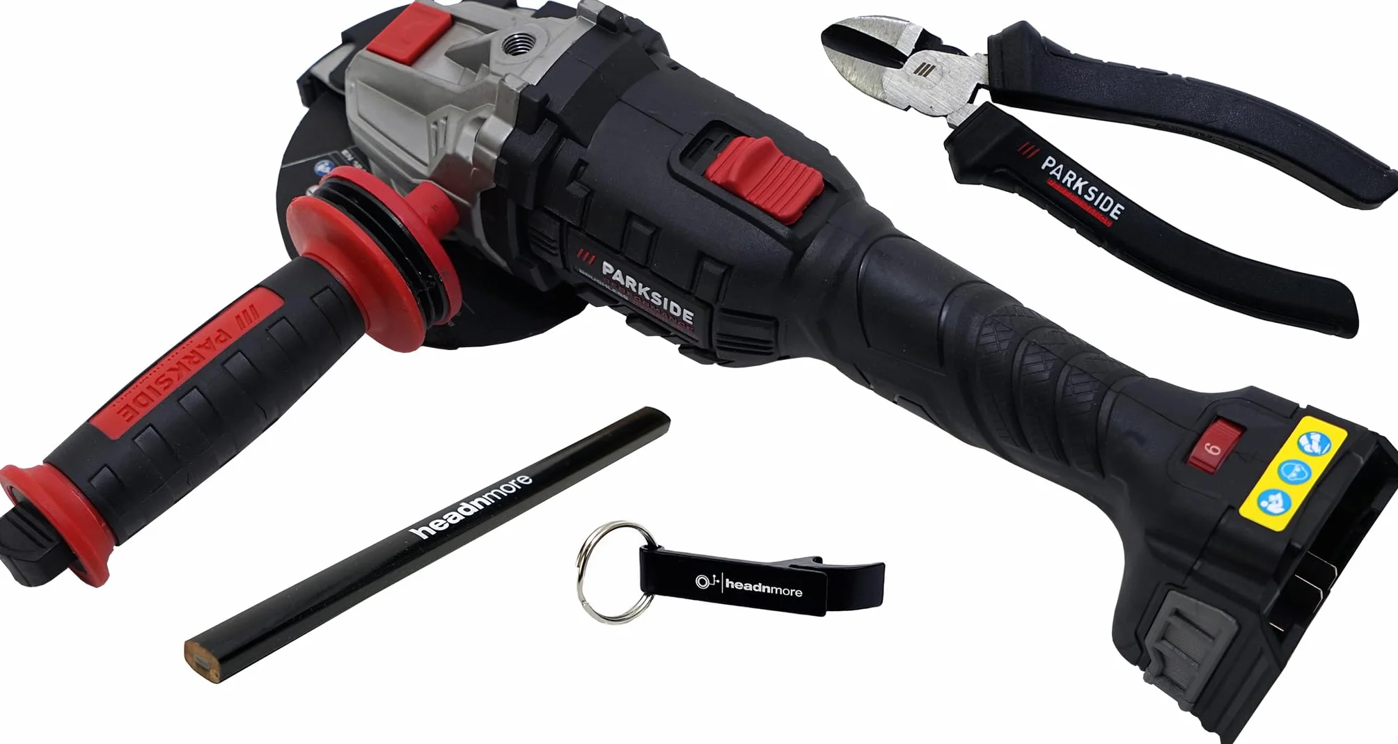 HEADNMORE Oferta dla PARKSIDE PERFORMANCE 20 V akumulatorowa szlifierka kątowa 125 mm bezszczotkowa – kompatybilna z X 20 V Team – w zestawie akcesoria – bez akumulatora i ładowarki (+ obcinak boczny)