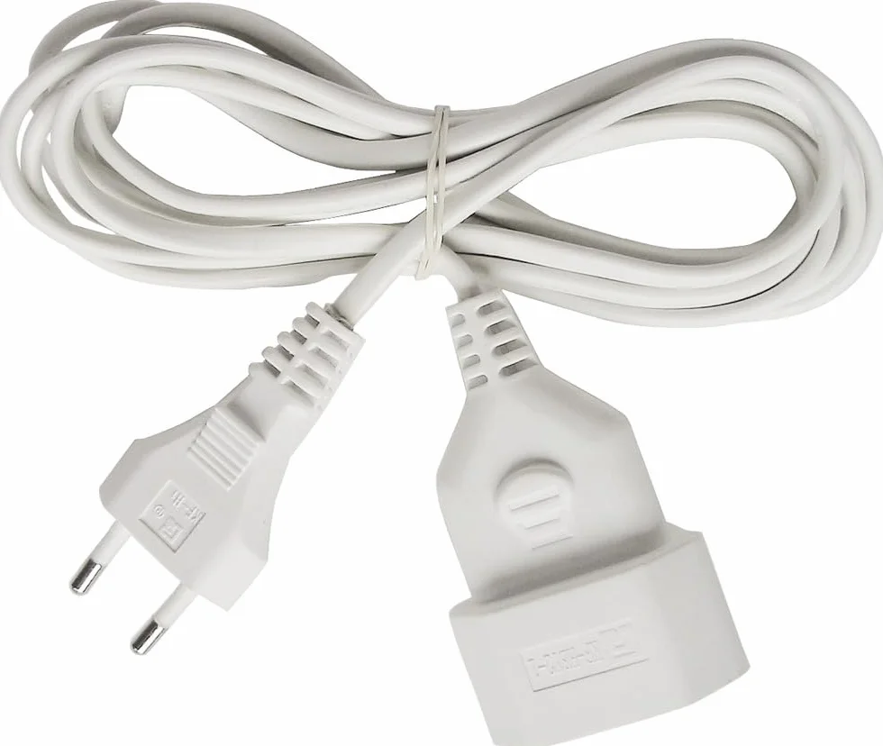 Brennenstuhl 1161670 Kabel Przedłużający do Użytku Wewnętrznego, Biały 5 m