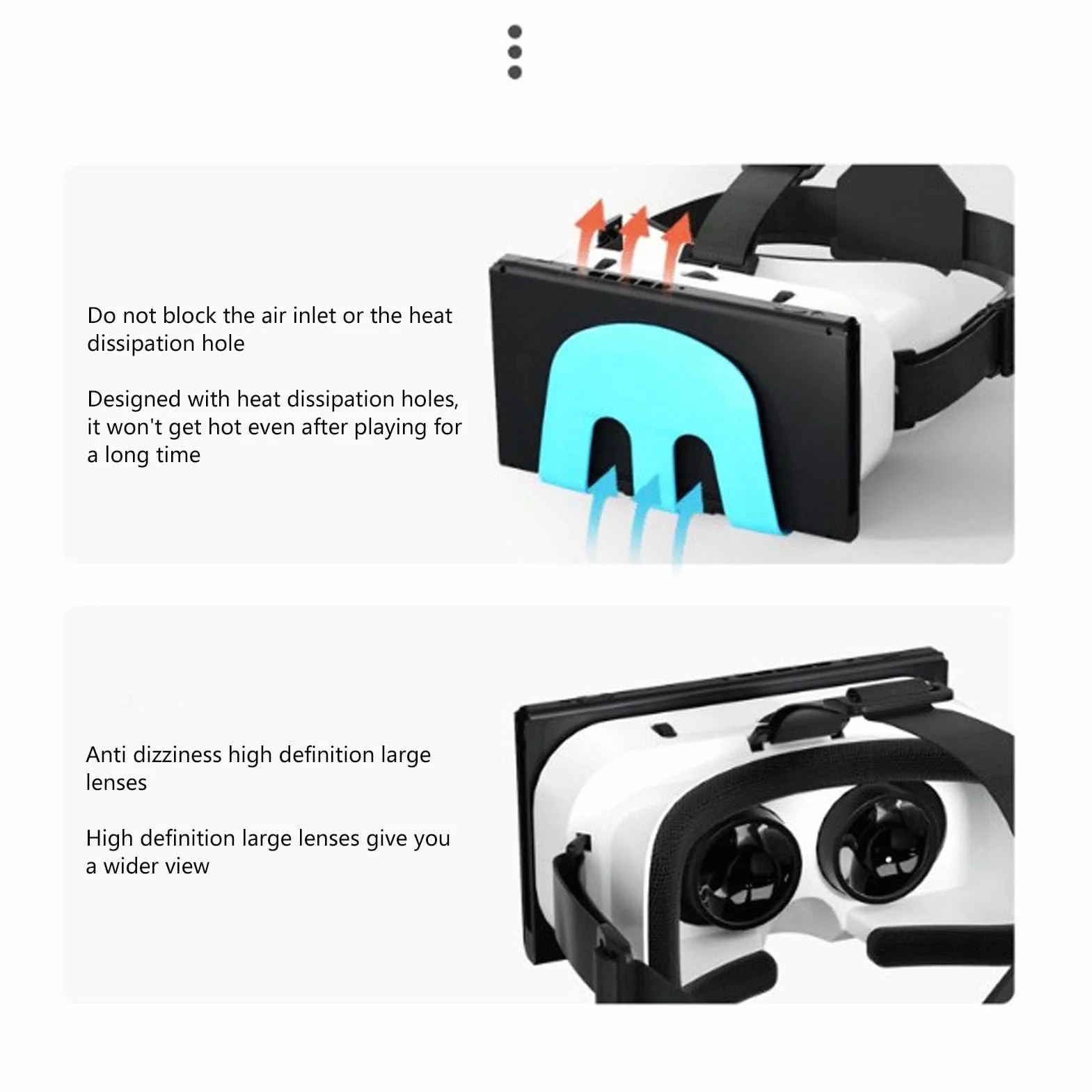 Zestaw Słuchawkowy Switch VR, Kaski z Okularami 3D, Uniwersalny Zestaw Okularów VR Zestaw Okularów z Regulowanymi Soczewkami HD do Przełącznika Switch OLED