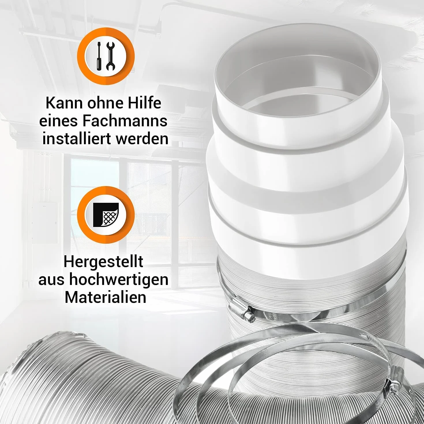 Uniwersalny reduktor 80 mm-120 mm uniwersalny reduktor do systemów wentylacyjnych PP okrągły reduktor do kanalizacji Adapter rury wydechowej do rury wydechowej z PVC reduktor do rury wydechowej