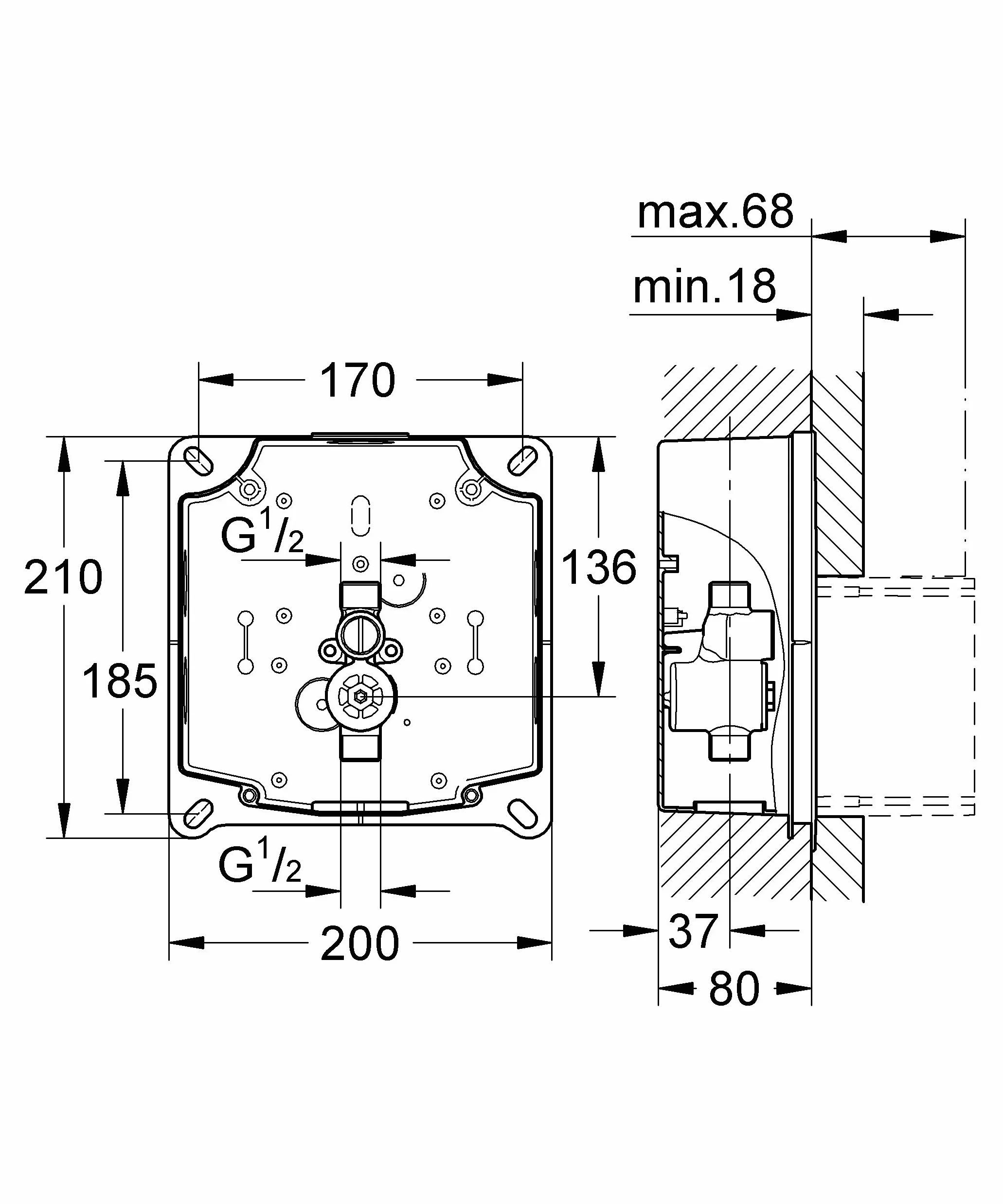 GROHE 38787000 | Rapido UMB