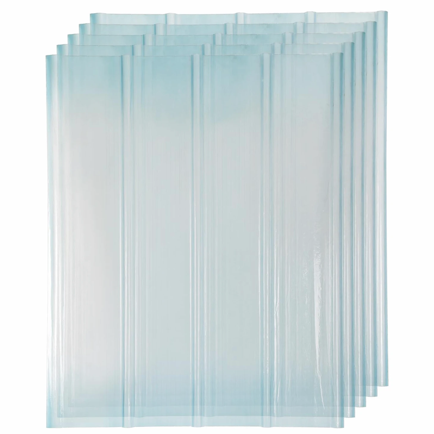 Blacha trapezowa, płyty faliste, przezroczyste, 90 x 120 cm, płyty FRP, 2 mm, płyty z blachy falistej na dach, płyty profilowe, trapezowe (5 sztuk)