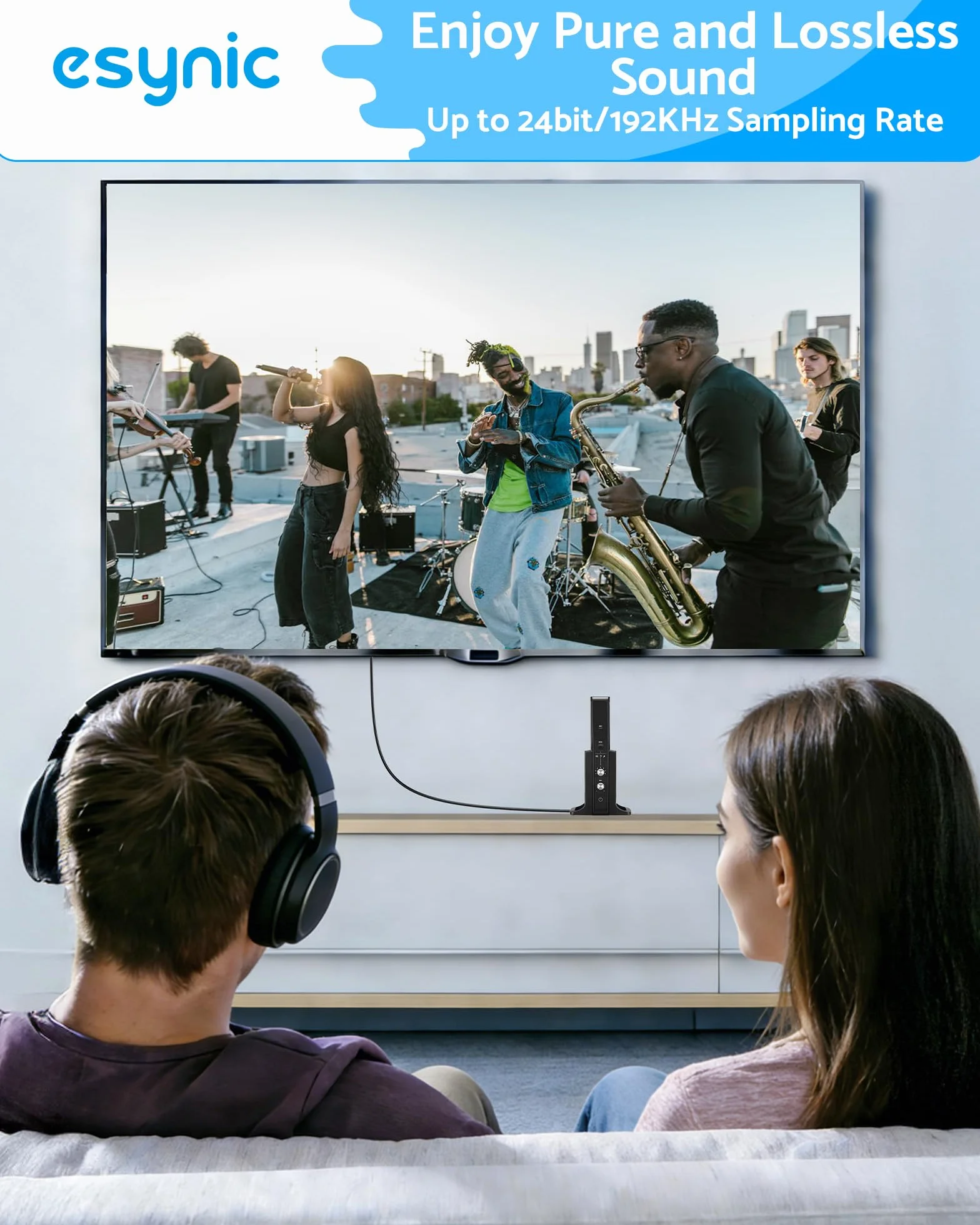 eSynic eARC/ARC HDMI Audio Adapter 1,5 m 192 kHz/24 bit Dolby Digital DTS 5.1 z Ekstraktorem Audio